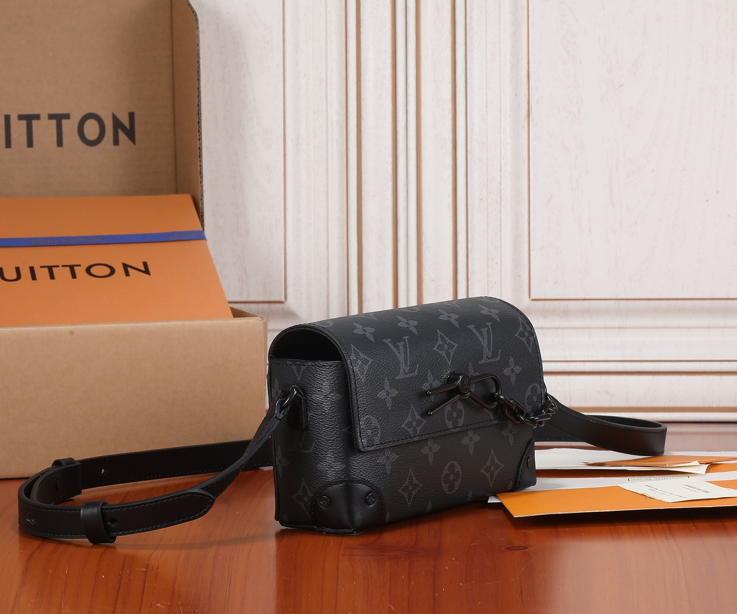 Louis Vuitton Steamer Mini Handbag in Monogram Eclipse Canvas - Image 2
