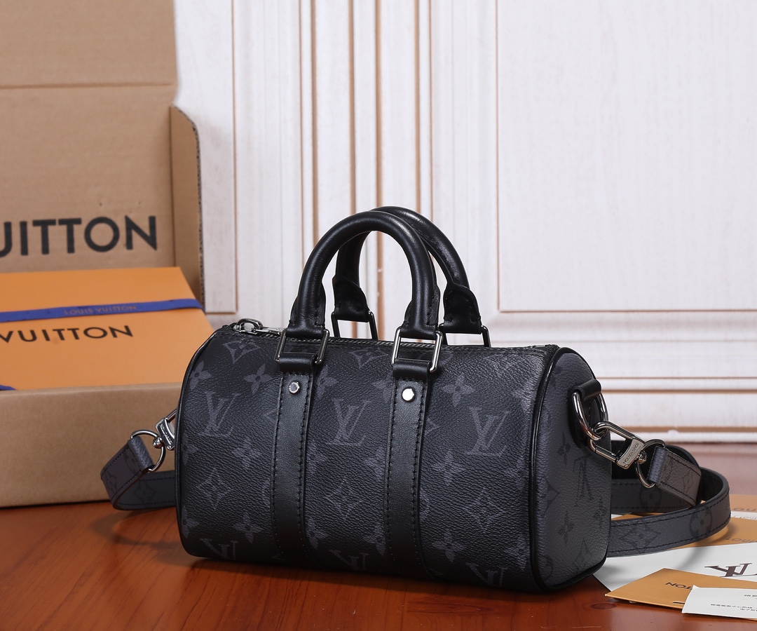 Louis Vuitton Keepall Travel Bag in Monogram Eclipse Reverse Canvas, Model M45947 - Image 2