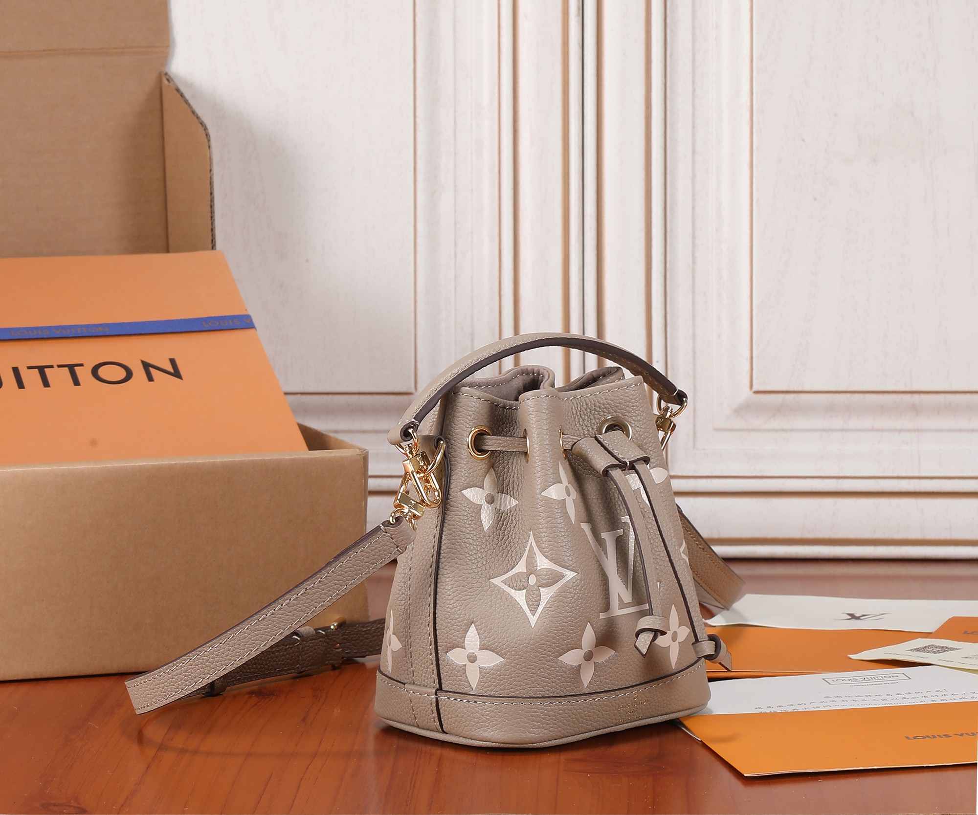 Louis Vuitton Nano Noé Monogram Empreinte Leather Crossbody Bag - Image 2