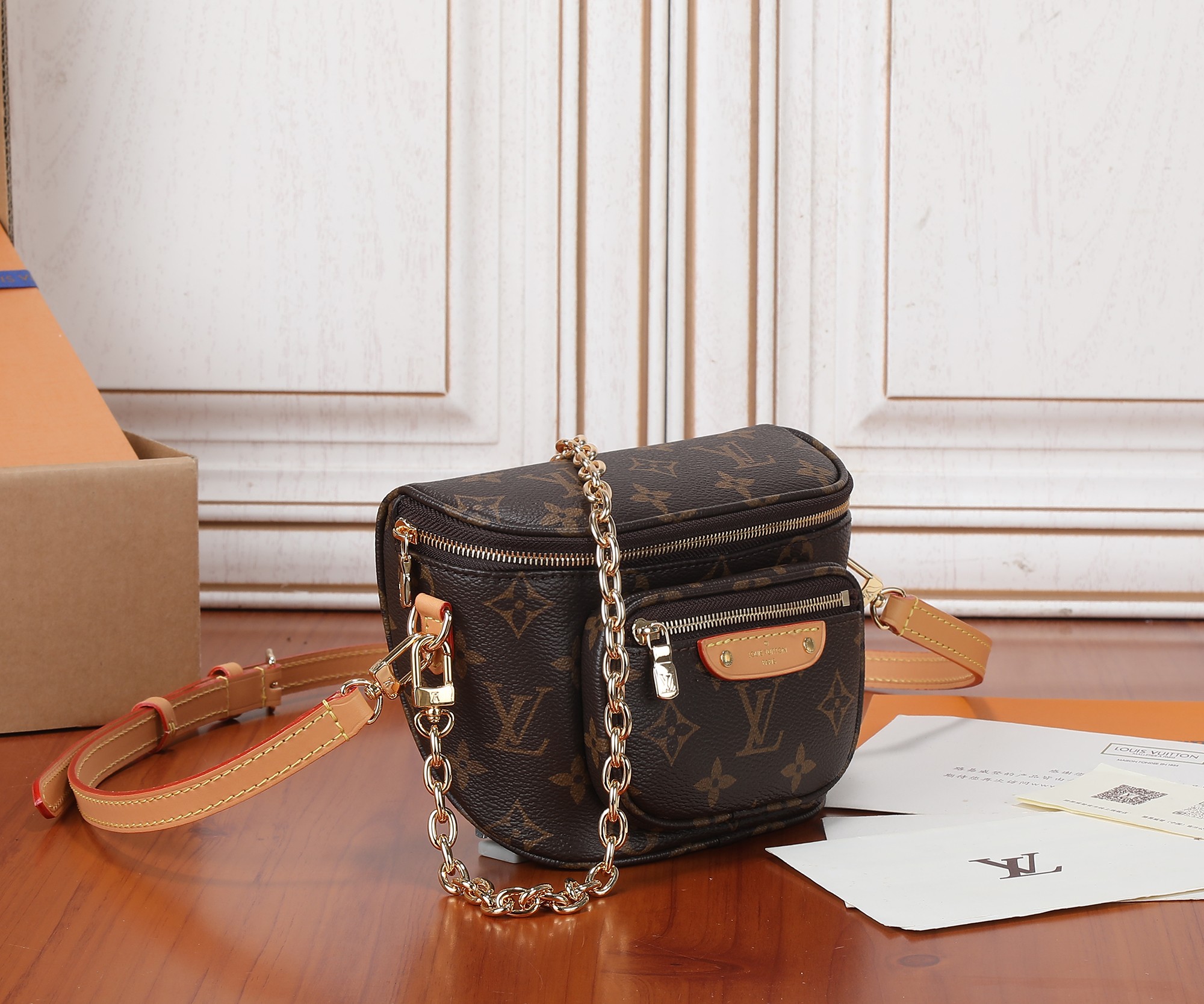 Louis Vuitton Mini Bumbag Monogram Canvas Belt Bag, Model M82335 - Image 2