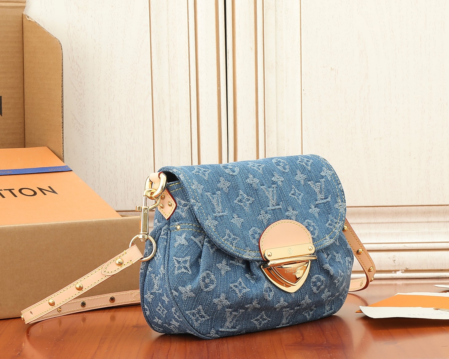 Sunset Handbag in Monogram Denim Canvas - Image 2