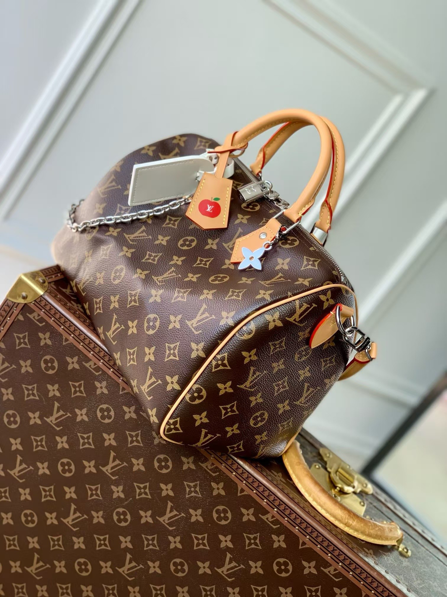 Louis Vuitton Speedy Soft 30 Dark Handbag - Image 2