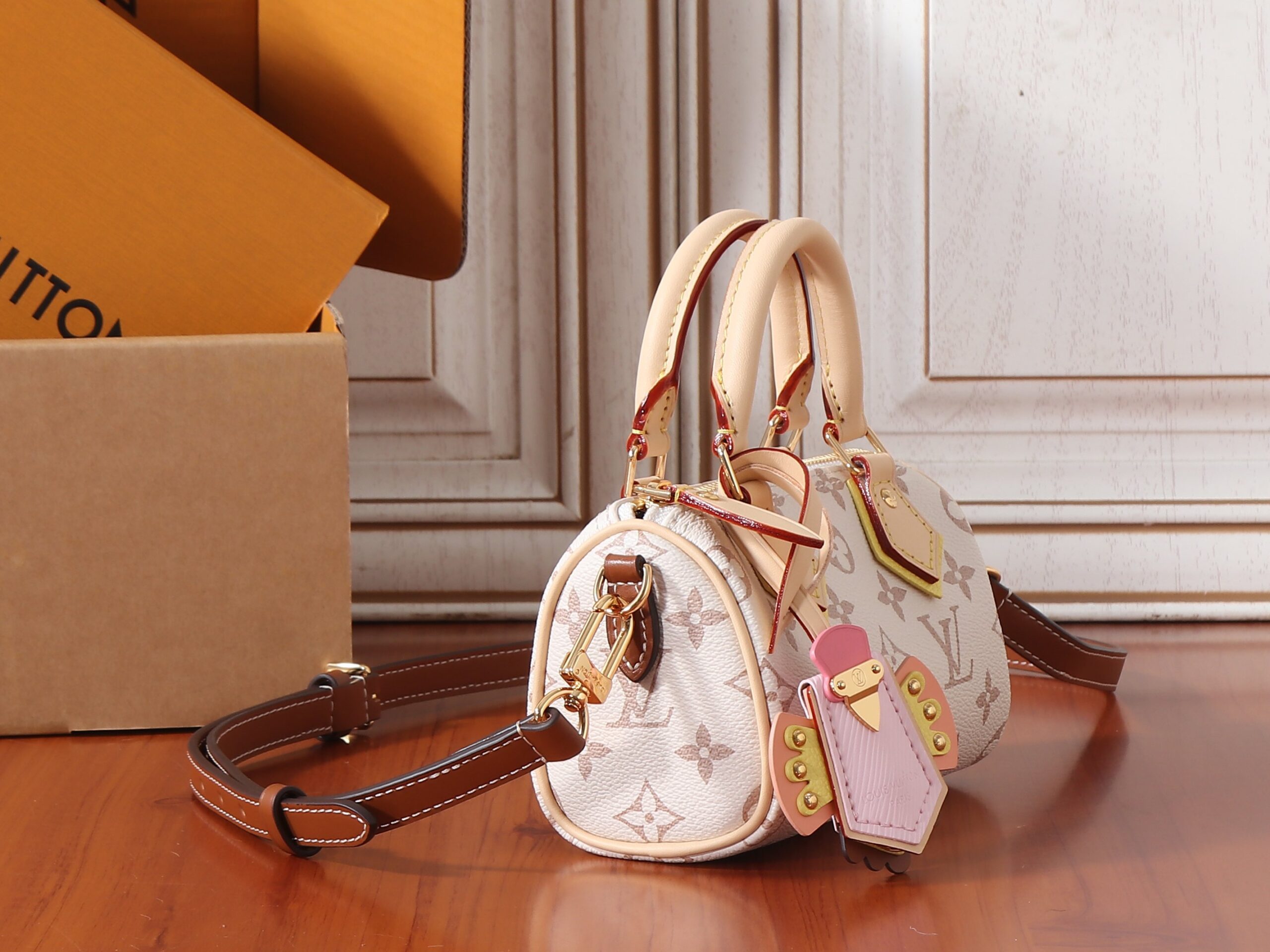 Louis Vuitton Nano Speedy Handbag – LV Crafty Monogram Dune - Image 2