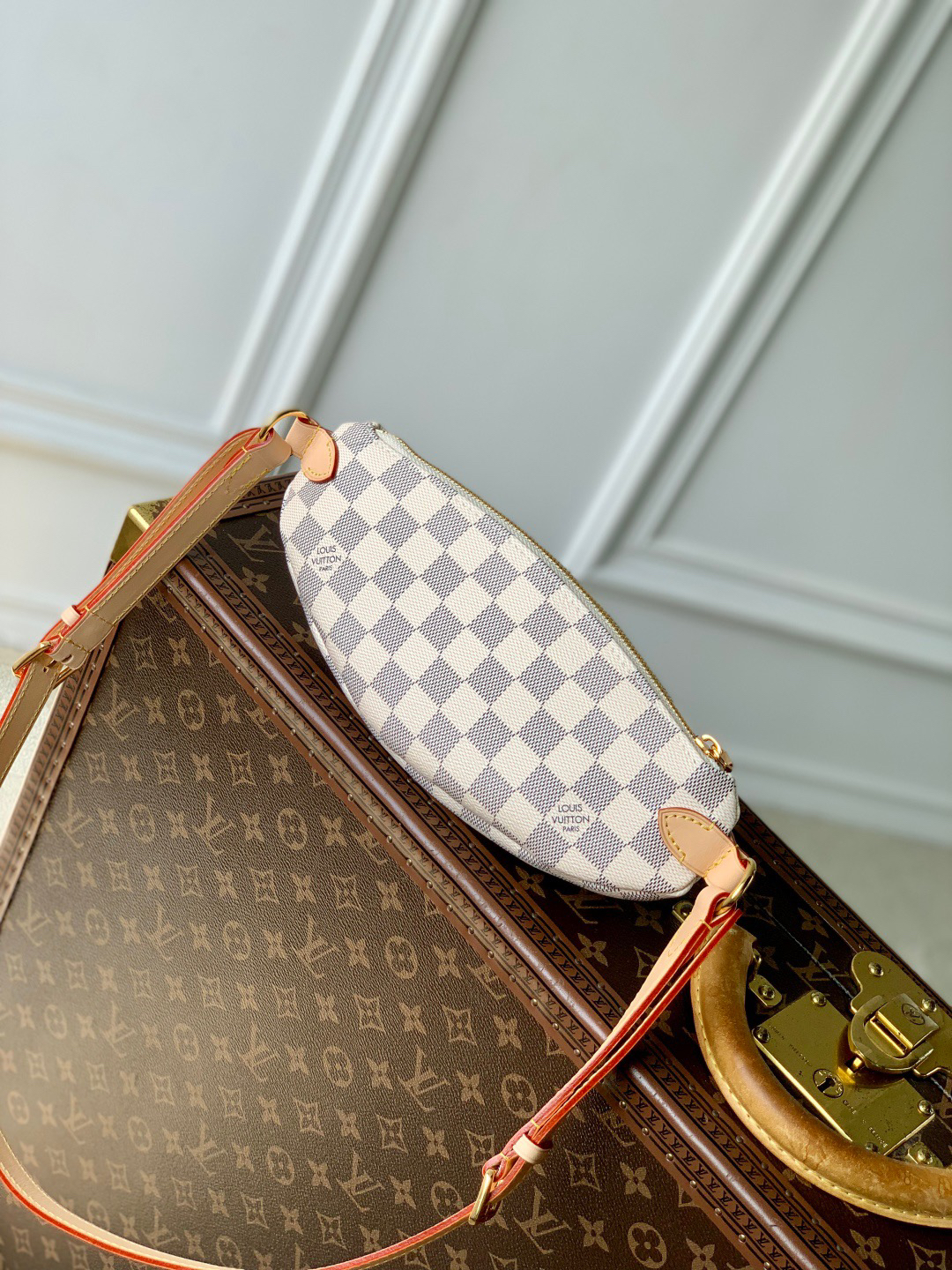Louis Vuitton Keepit Waist Bag in Damier Azur Canvas - Image 2