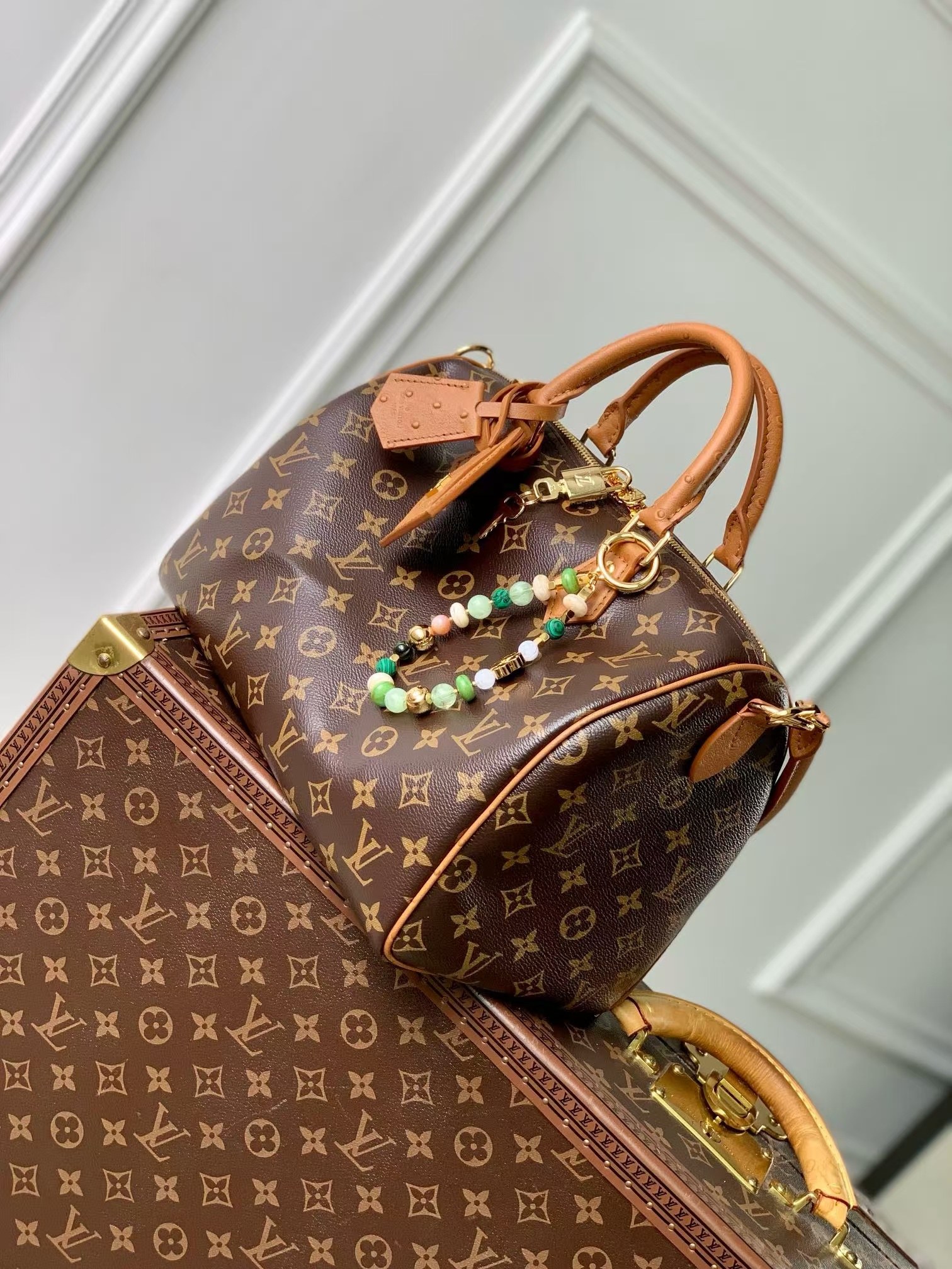 Speedy Soft 30 Dark Monogram Handbag - Image 2