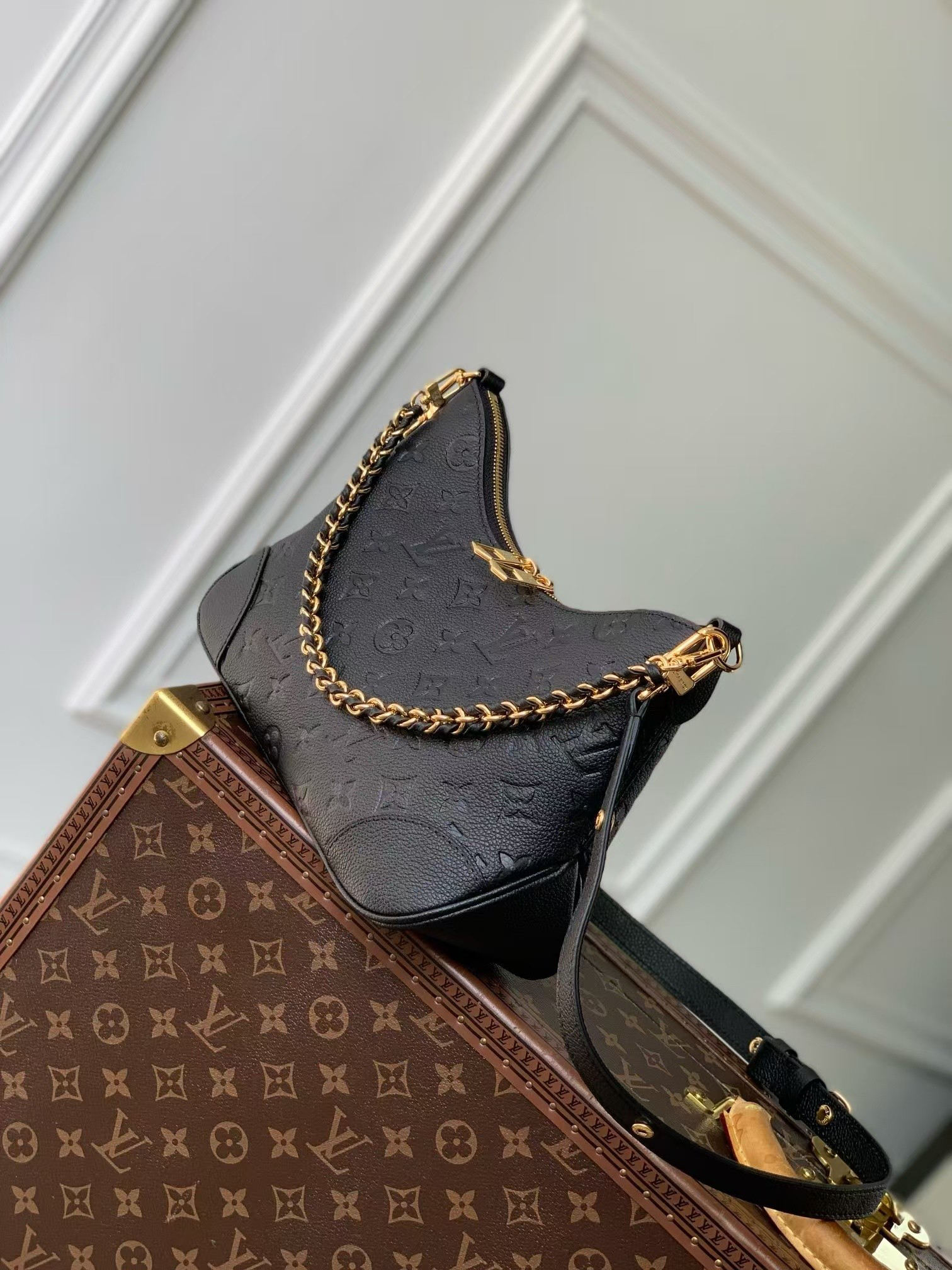 Louis Vuitton Boulogne Monogram Empreinte Leather Crossbody Bag - Image 2