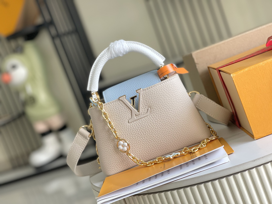Louis Vuitton Capucines Mini Handbag in Taurillon Leather - Image 2