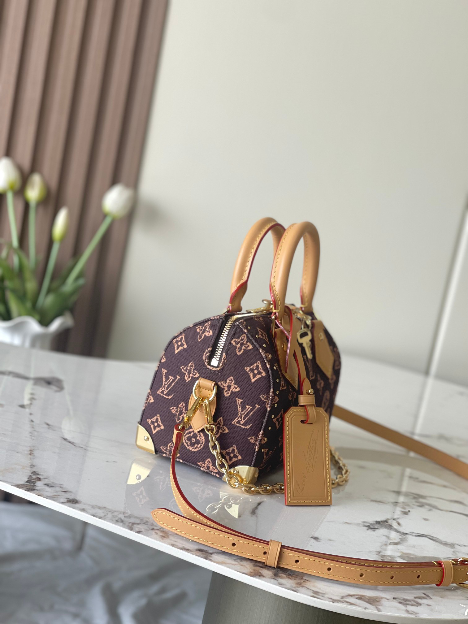 Louis Vuitton Speedy Trunk 20 Monogram Canvas Handbag - Image 2