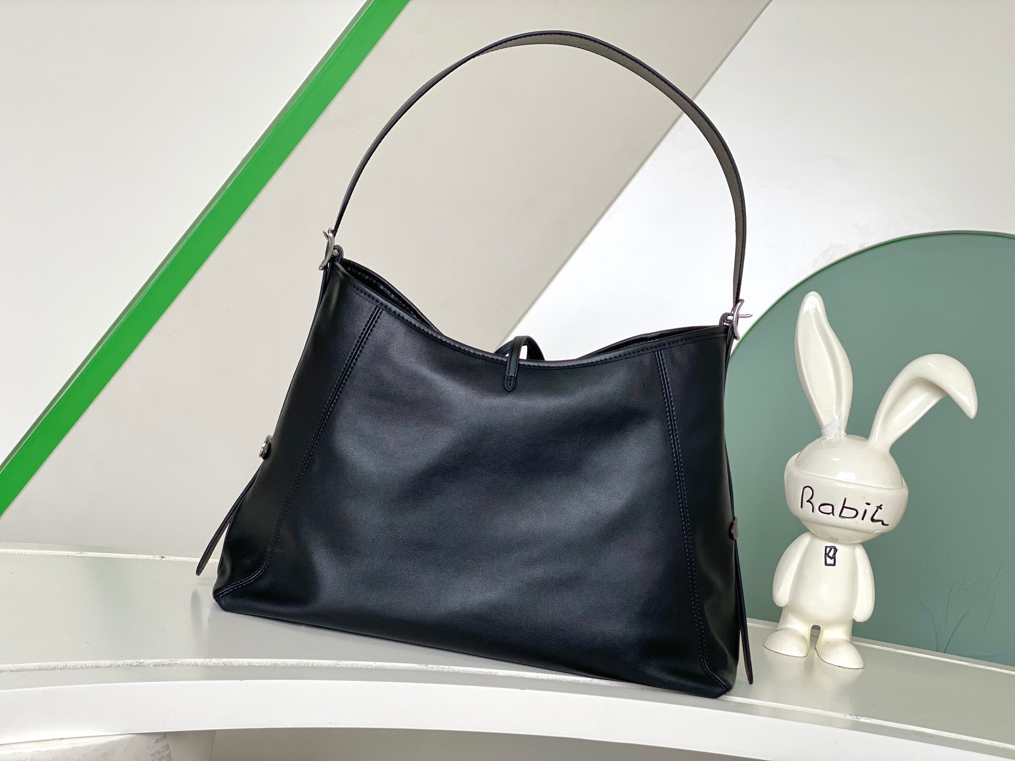CarryAll Dark Medium Lambskin Leather Shoulder Bag - Image 2