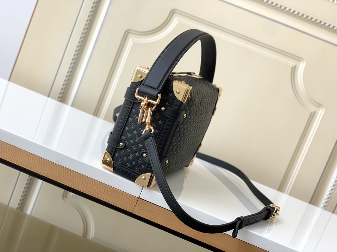 Louis Vuitton Side Trunk Small Crossbody Bag M46358 in Black Monogram Leather - Image 2