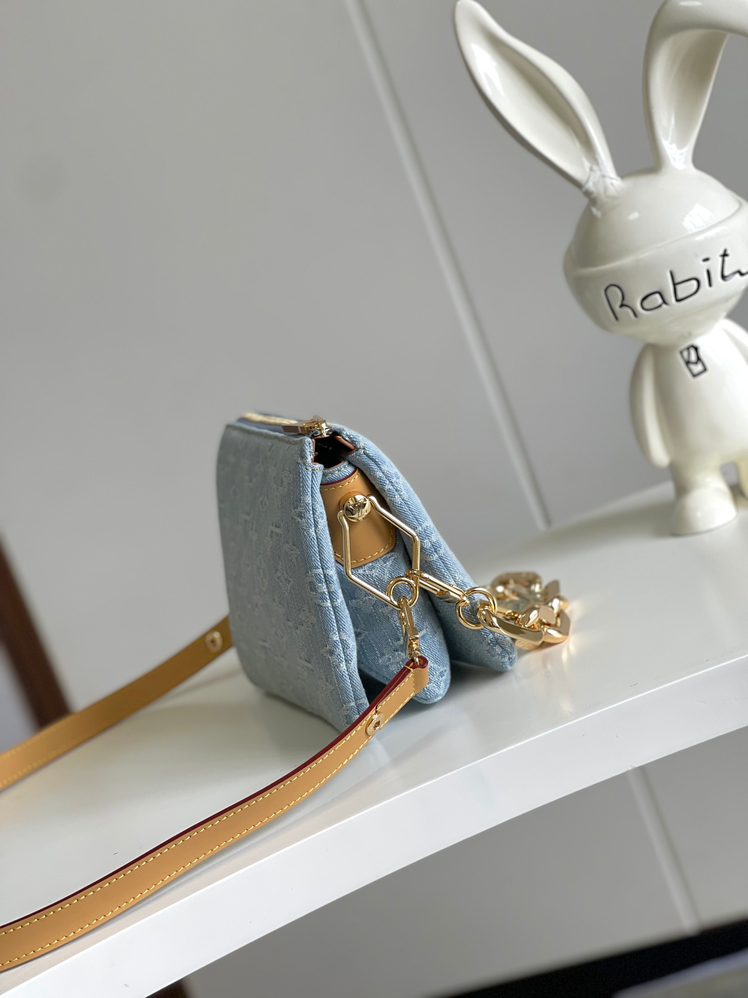 Louis Vuitton Nano Speedy Denim Handbag - Image 2
