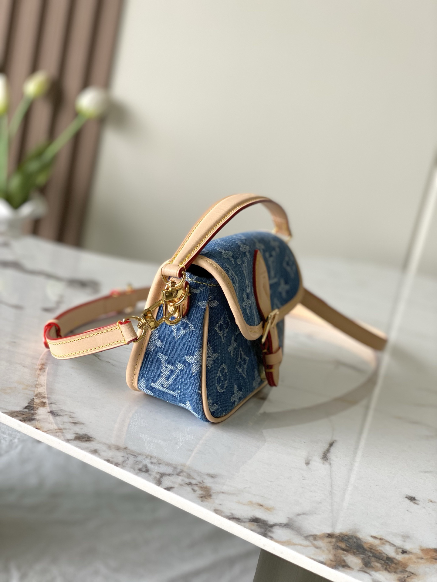 Louis Vuitton Nano Diane Denim Crossbody Bag - Image 2