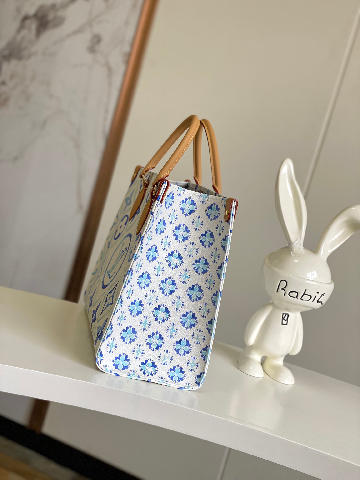 Louis Vuitton OnTheGo Medium Tote Bag in Blue Monogram Tiles Canvas - Image 2
