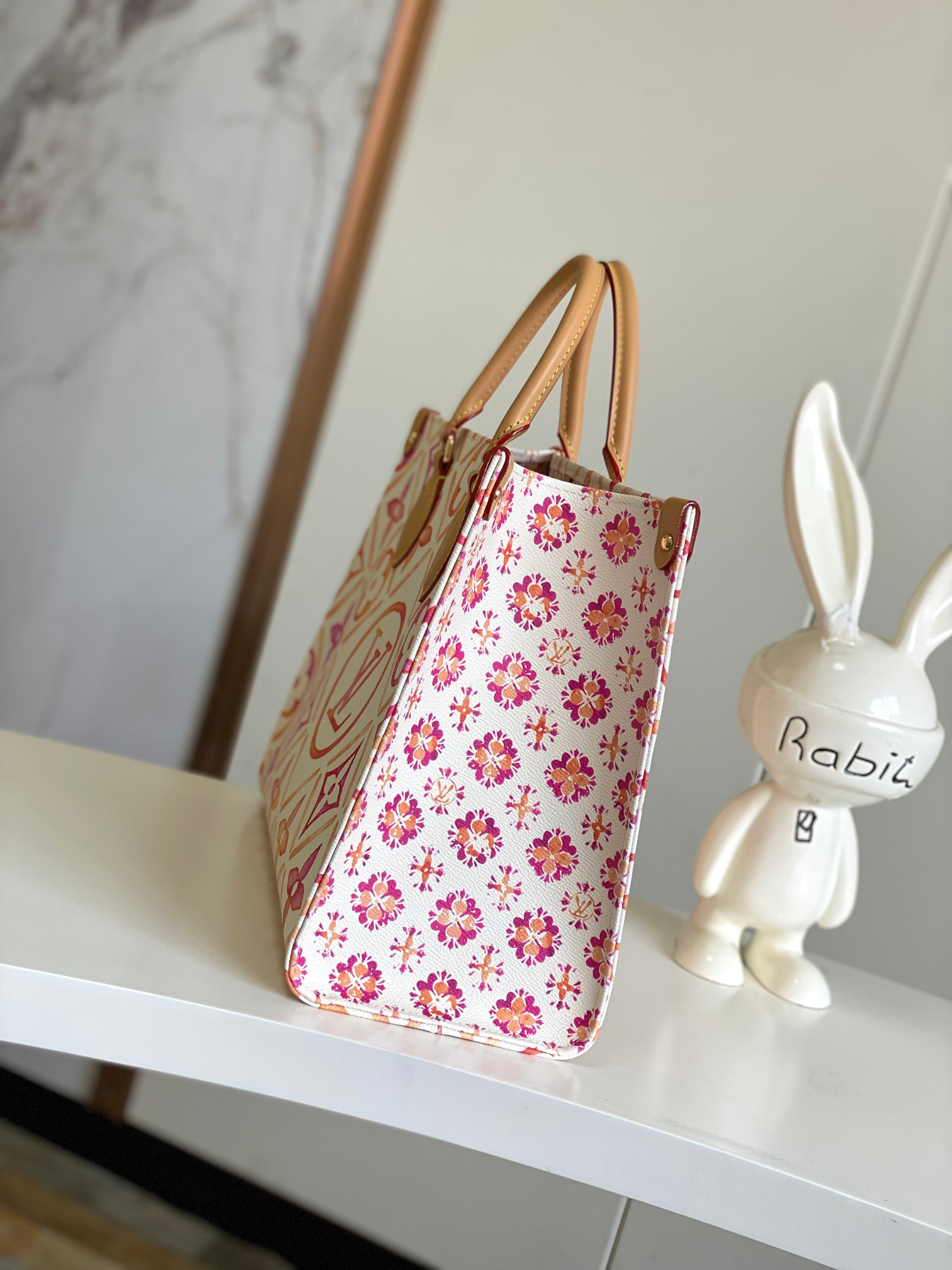 Louis Vuitton OnTheGo Medium Tote Bag in Blue Monogram Tiles Canvas - Image 2