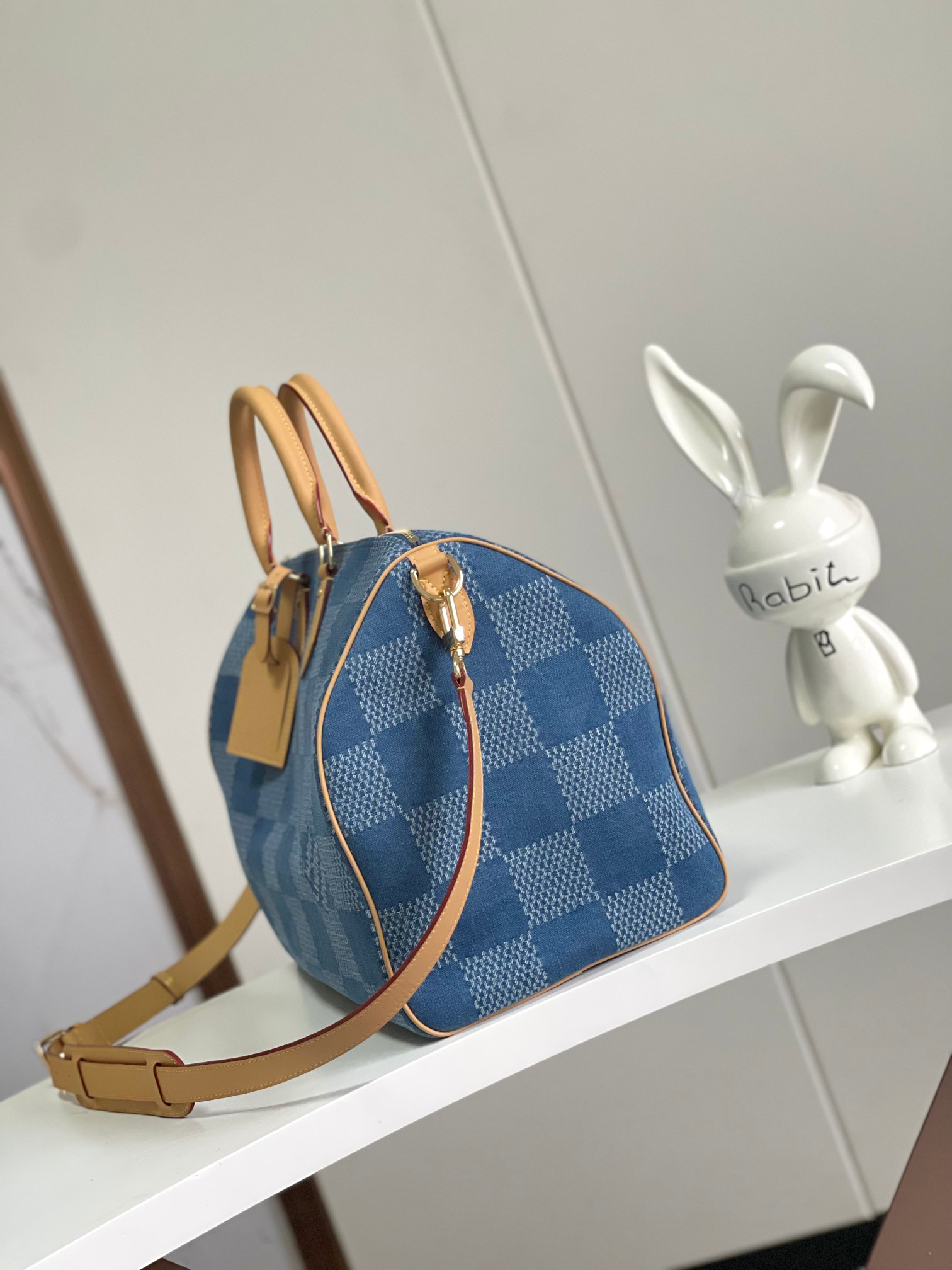 Louis Vuitton Speedy 40 Bandoulière Damier Denim Handbag - Image 2