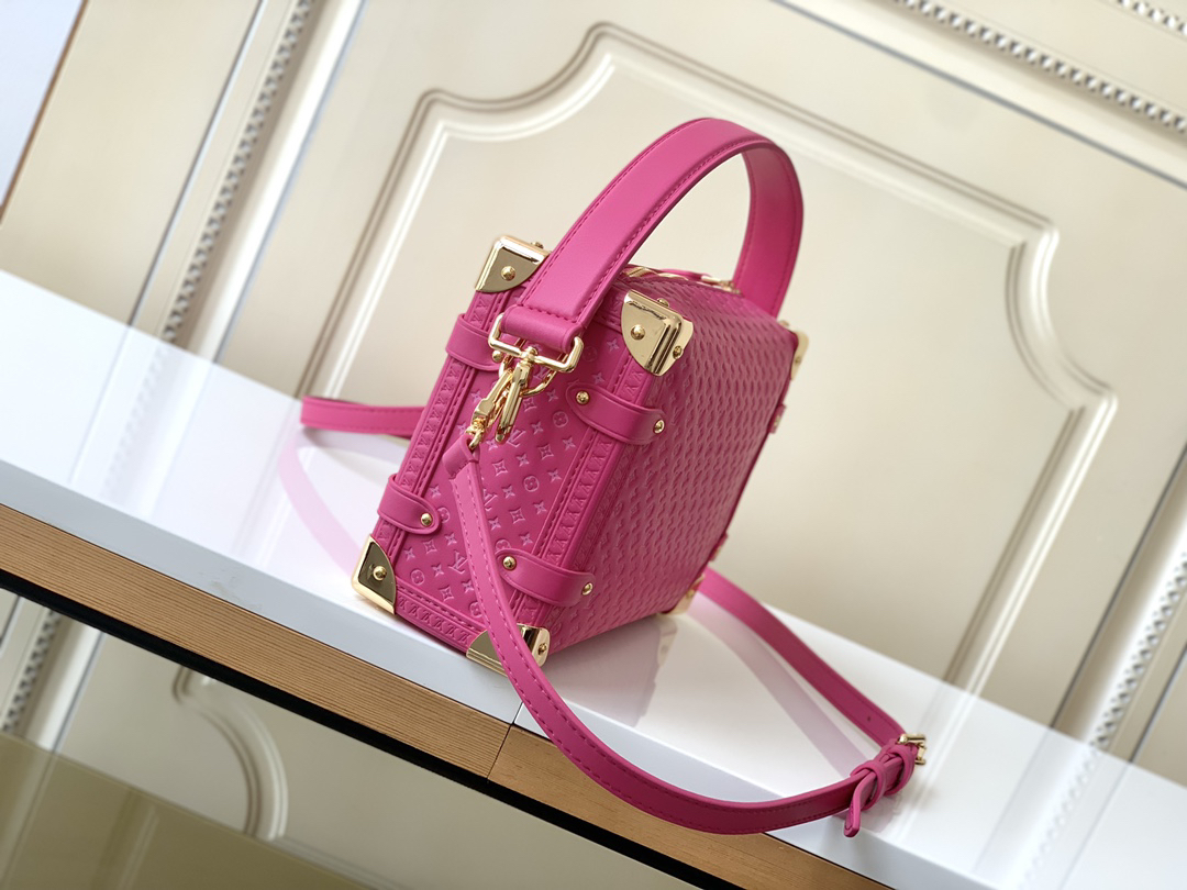 Louis Vuitton Side Trunk Small Bag in Rose Monogram Leather - Image 2