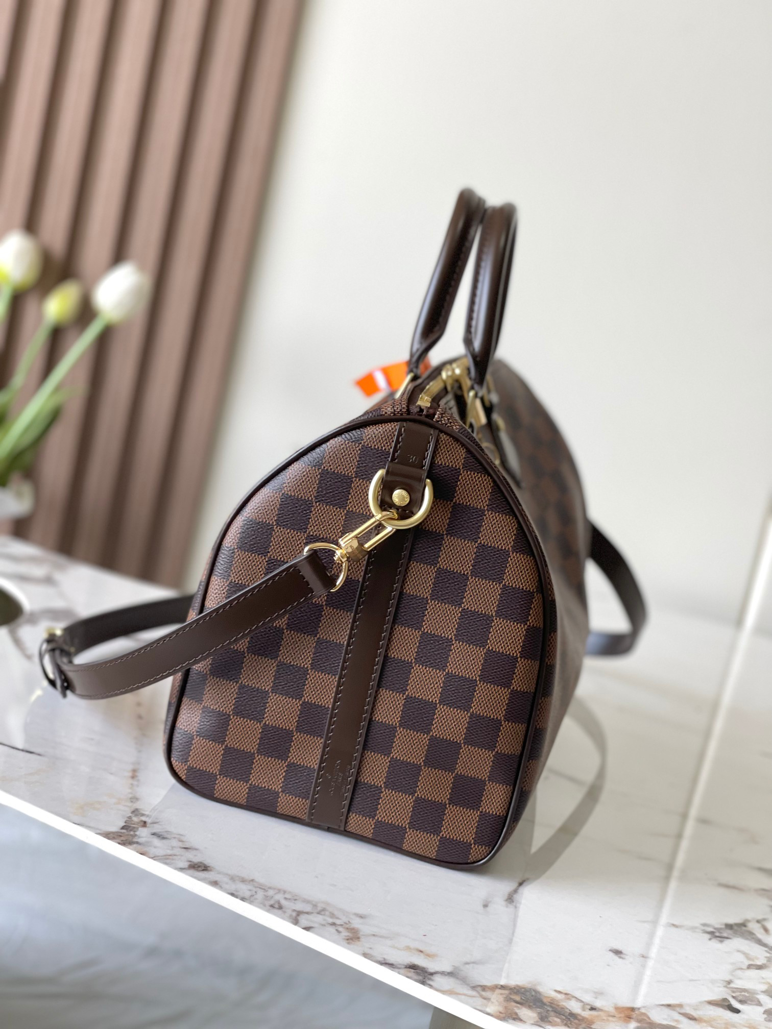Louis Vuitton Speedy 30 Handbag in Damier Azur Canvas - Image 2