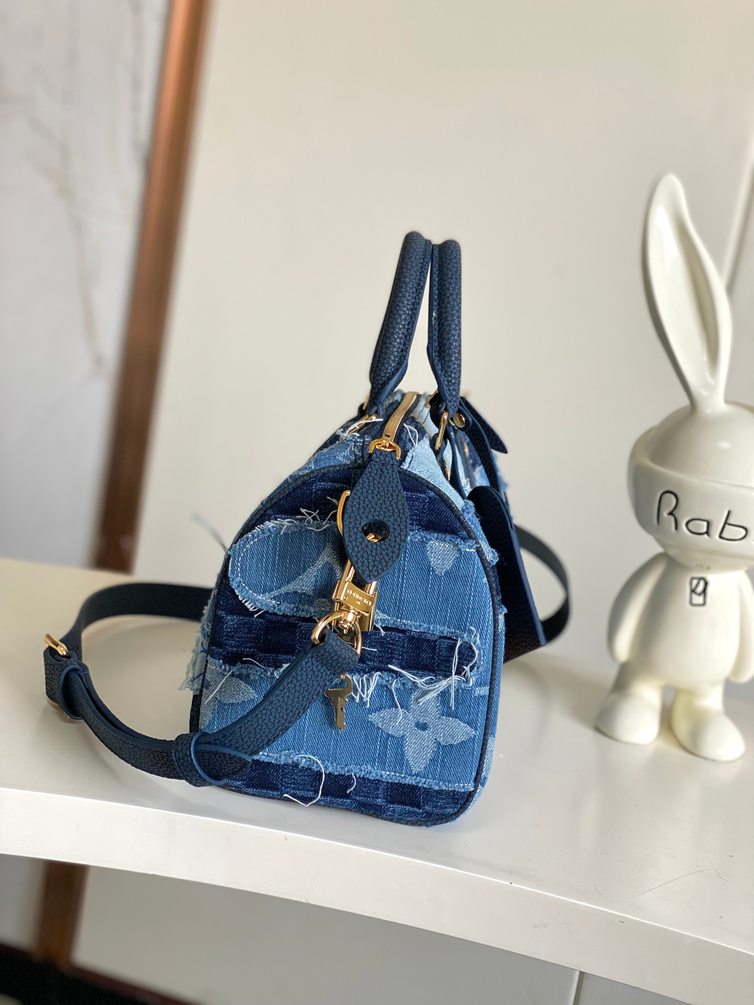 Louis Vuitton Speedy 25 Bandouliere Denim Bag M15276 - Image 2