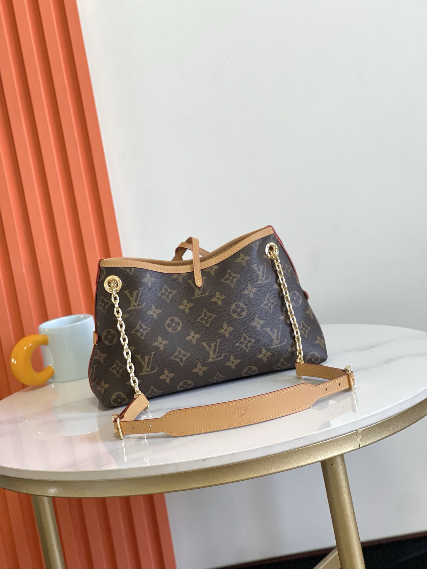 Louis Vuitton CarryAll BB Monogram Canvas Chain Bag - Image 2