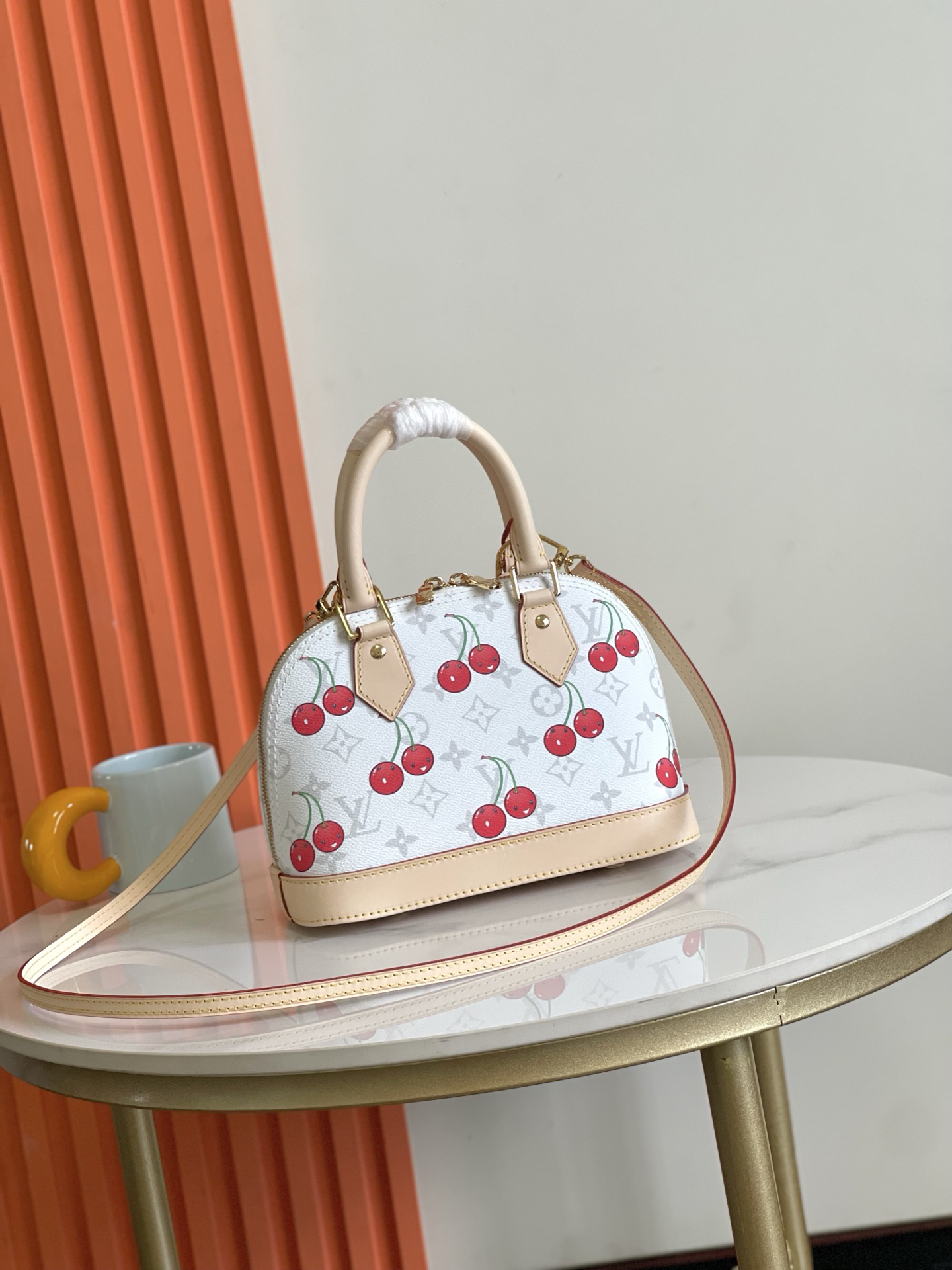 Louis Vuitton x Takashi Murakami Alma BB M14234 Cherry Handbag - Image 2