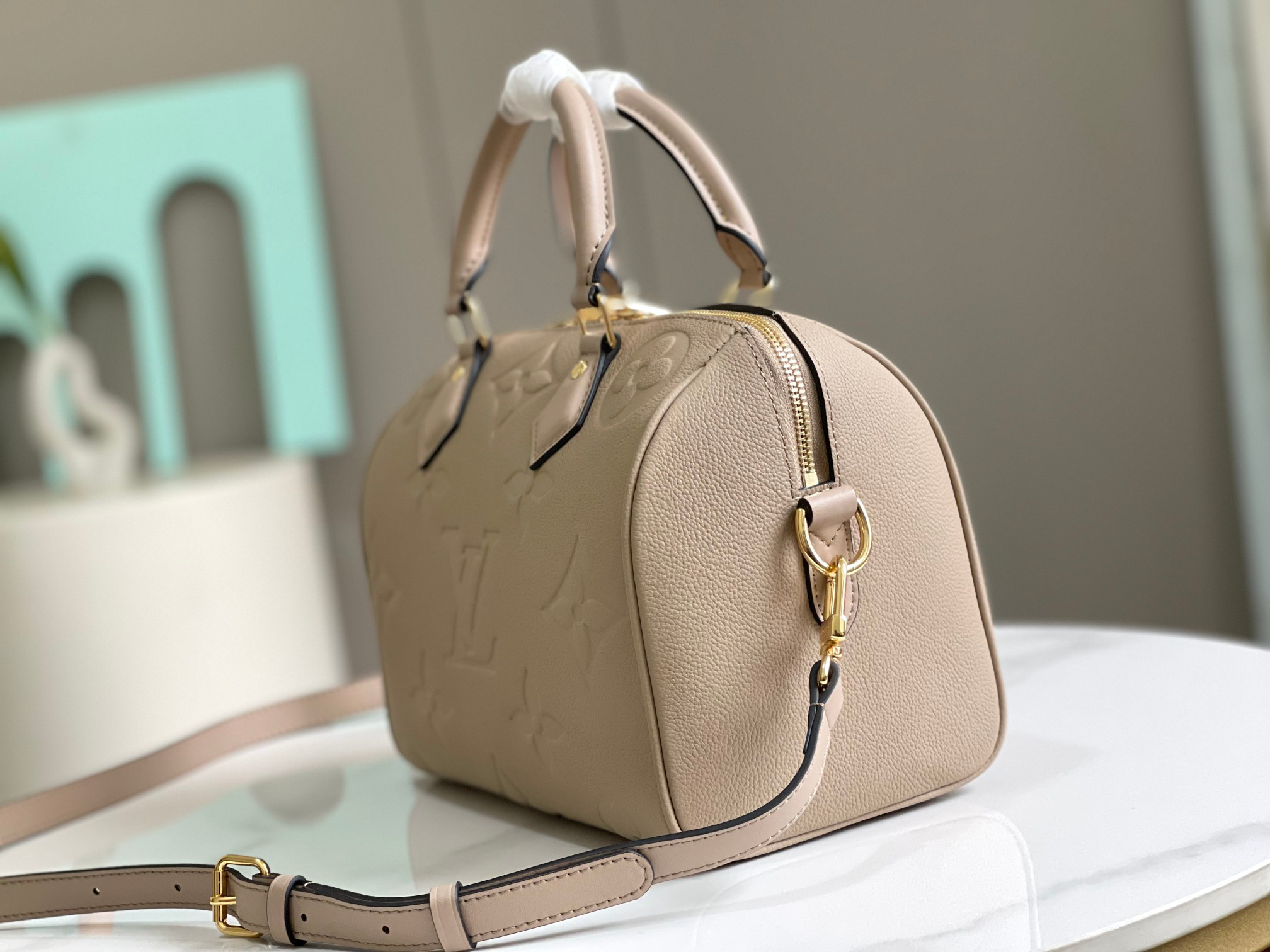 Louis Vuitton Speedy Bandouliere 25 Monogram Empreinte Leather Bag - Image 2