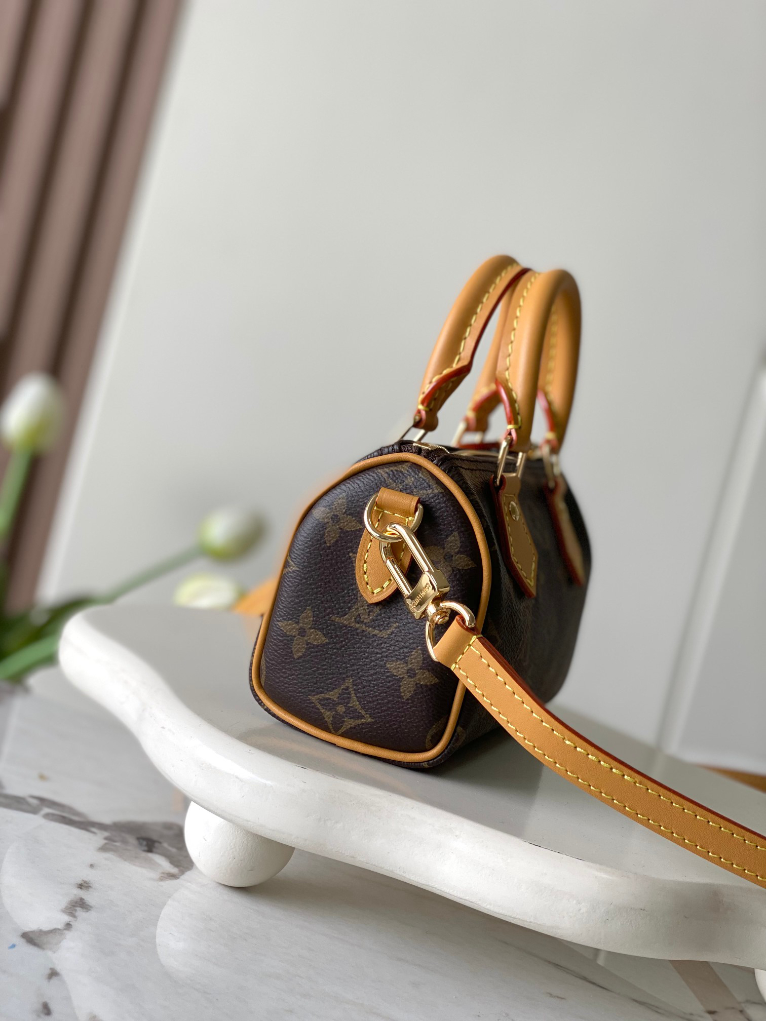 Louis Vuitton Nano Speedy Handbag in Monogram Canvas - Image 2