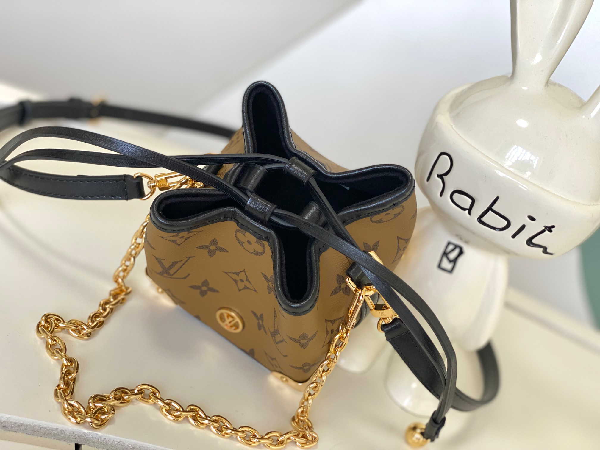 Noe Mini Bucket Bag in Monogram Reverse Canvas - Image 2