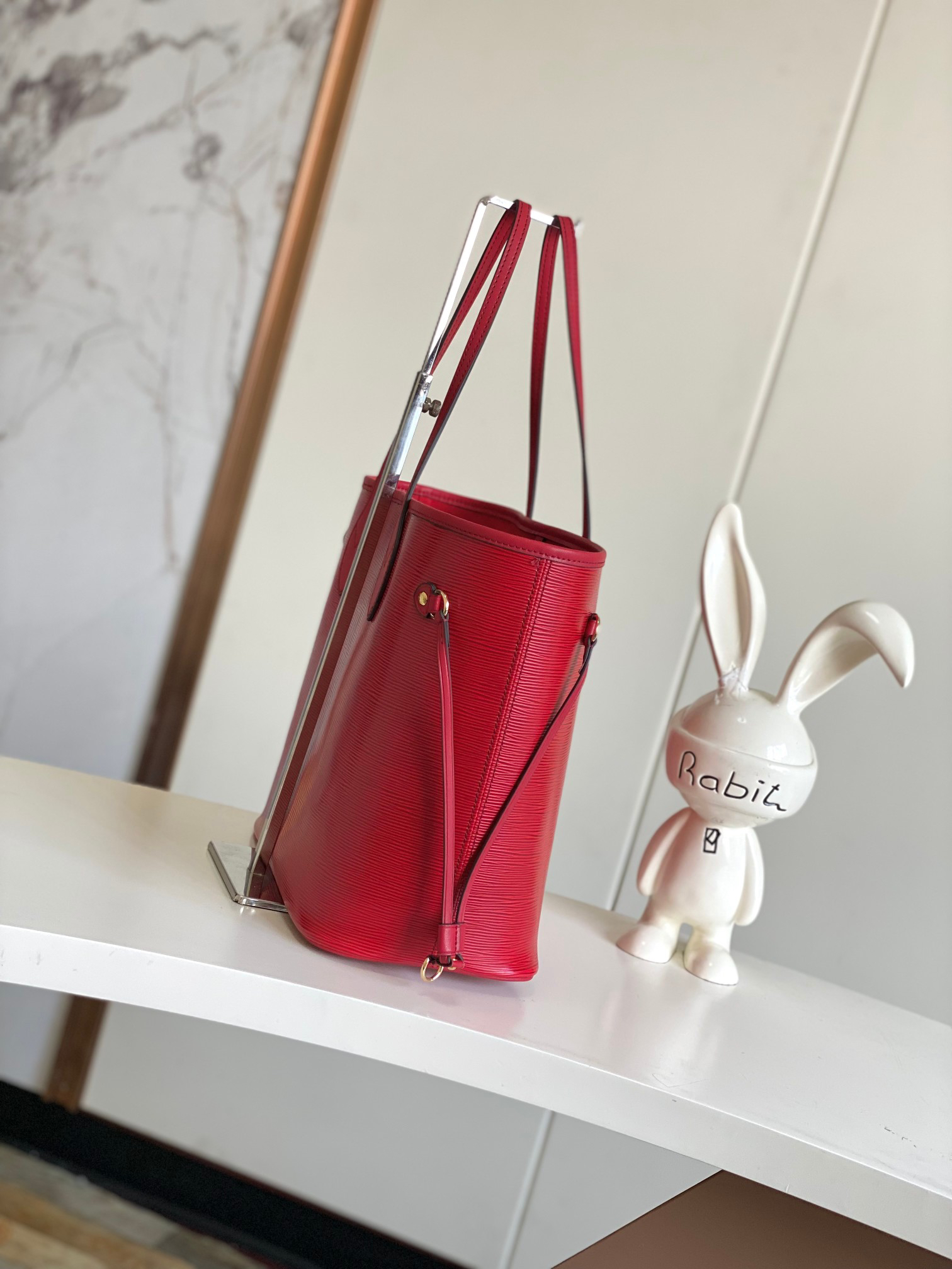 Louis Vuitton Neverfull Medium Epi Leather Tote Bag - Red - Image 2