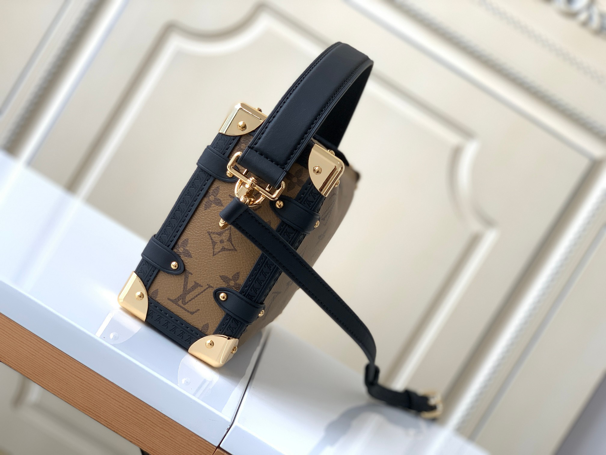 Louis Vuitton Side Trunk Small Handbag in Monogram Calfskin - Image 2