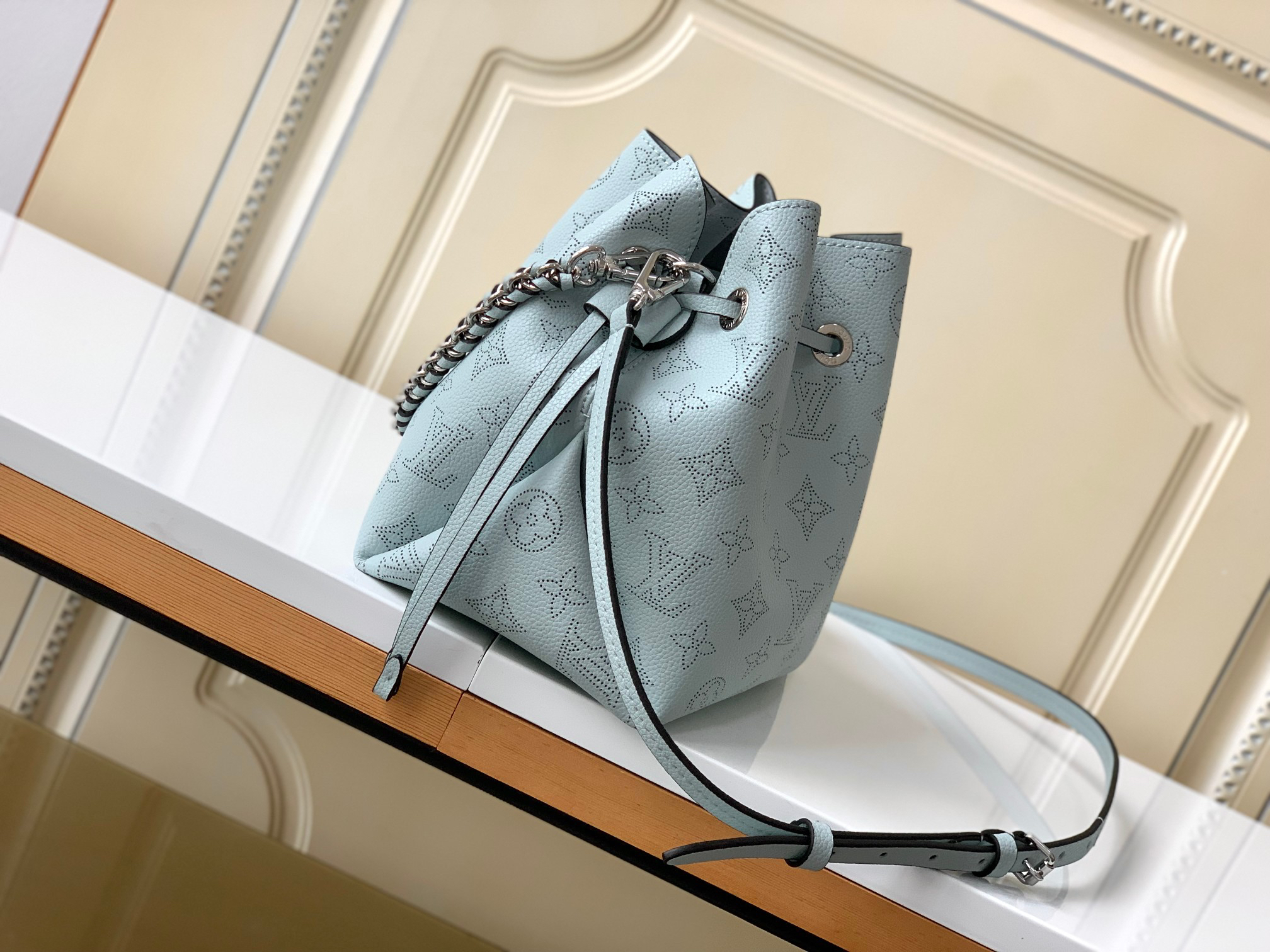 Bella Monogram Perforated Calfskin Bucket Bag - Image 2