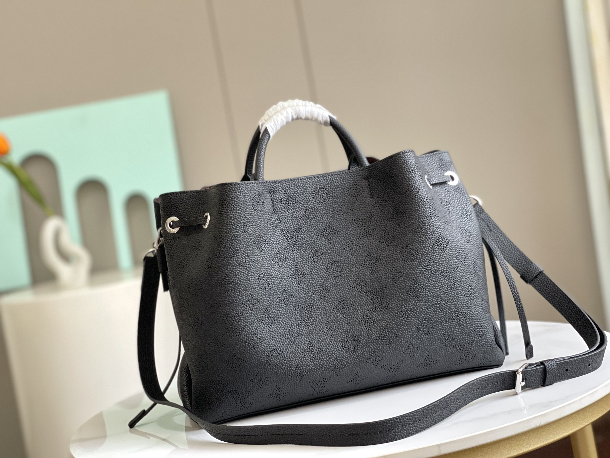 Bella Tote Perforated Leather Handbag - Image 2