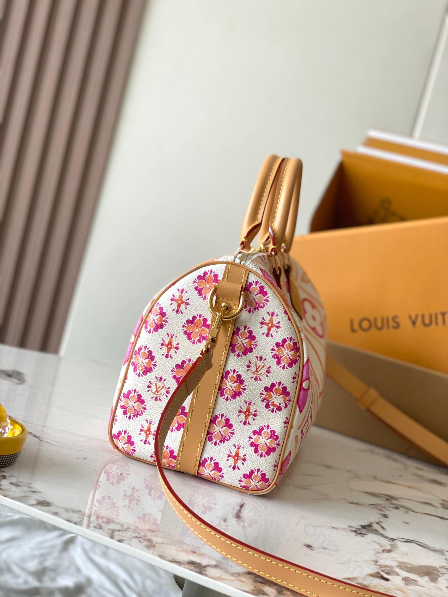 Louis Vuitton Speedy Bandoulière 25 Handbag – Pink and Sky Blue - Image 2
