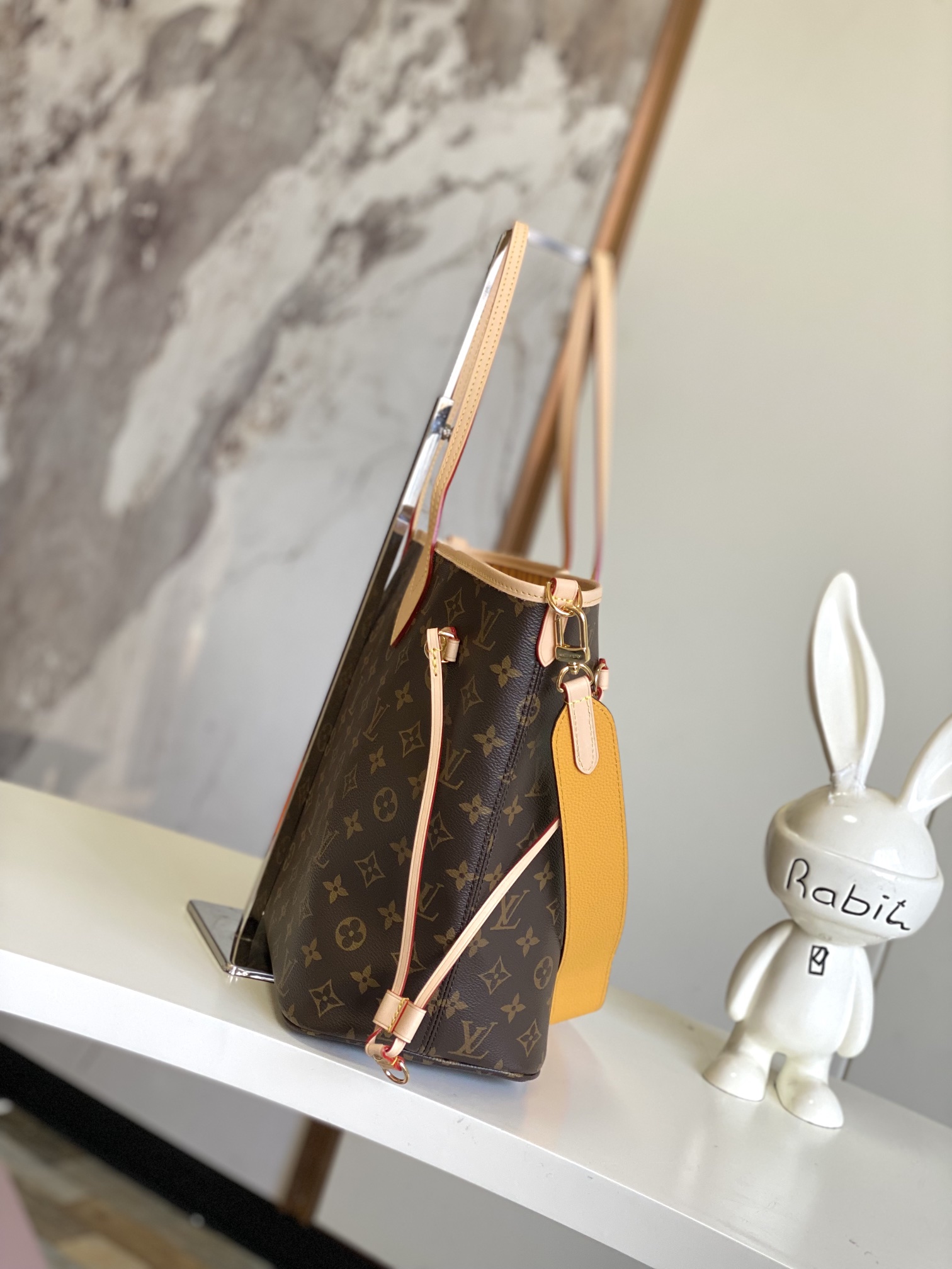 Louis Vuitton Neverfull MM Damier Azur Canvas Tote Bag - Image 2