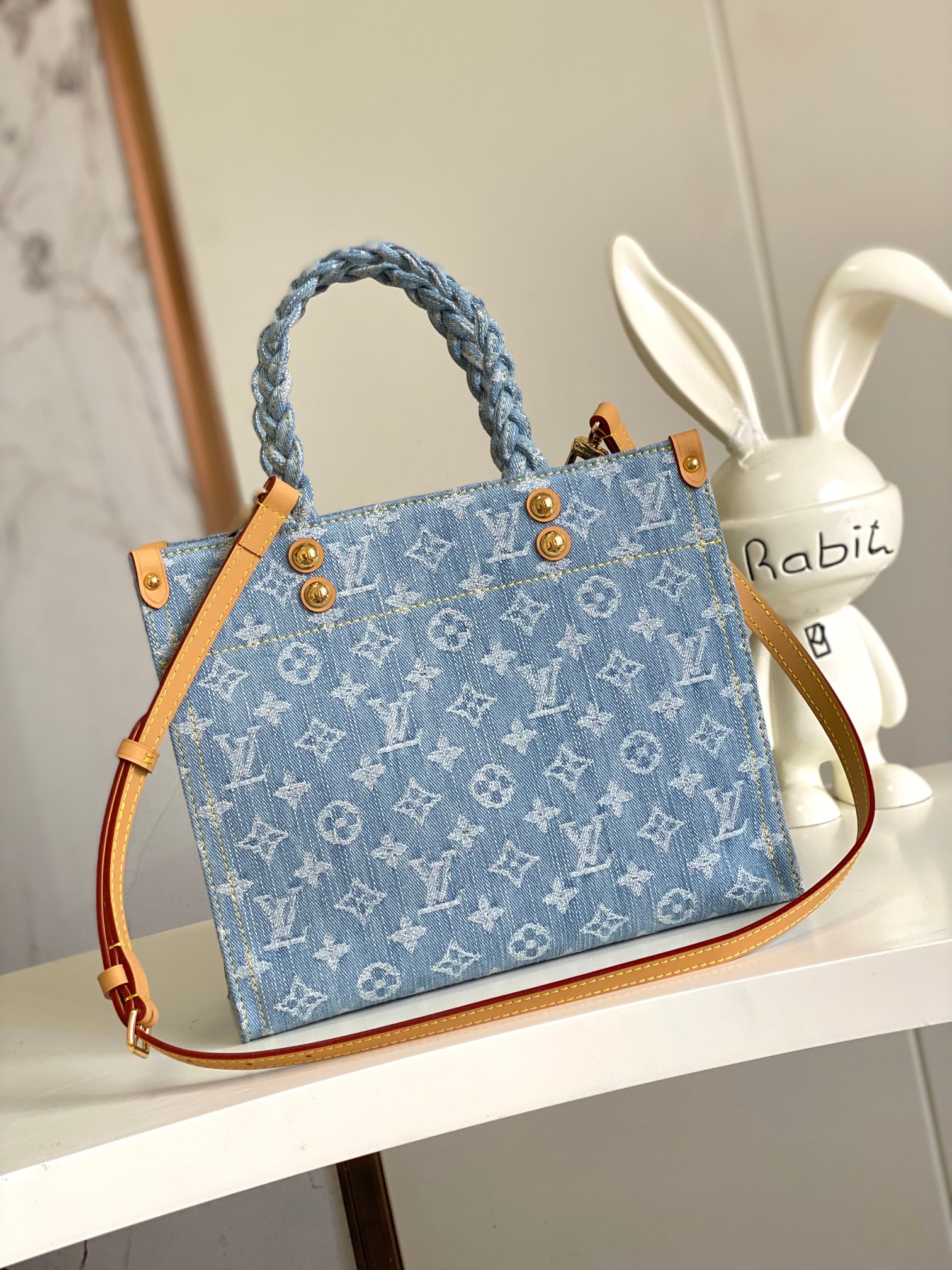 Louis Vuitton OnTheGo Mini Bag M24897 in Light Blue Denim - Image 2