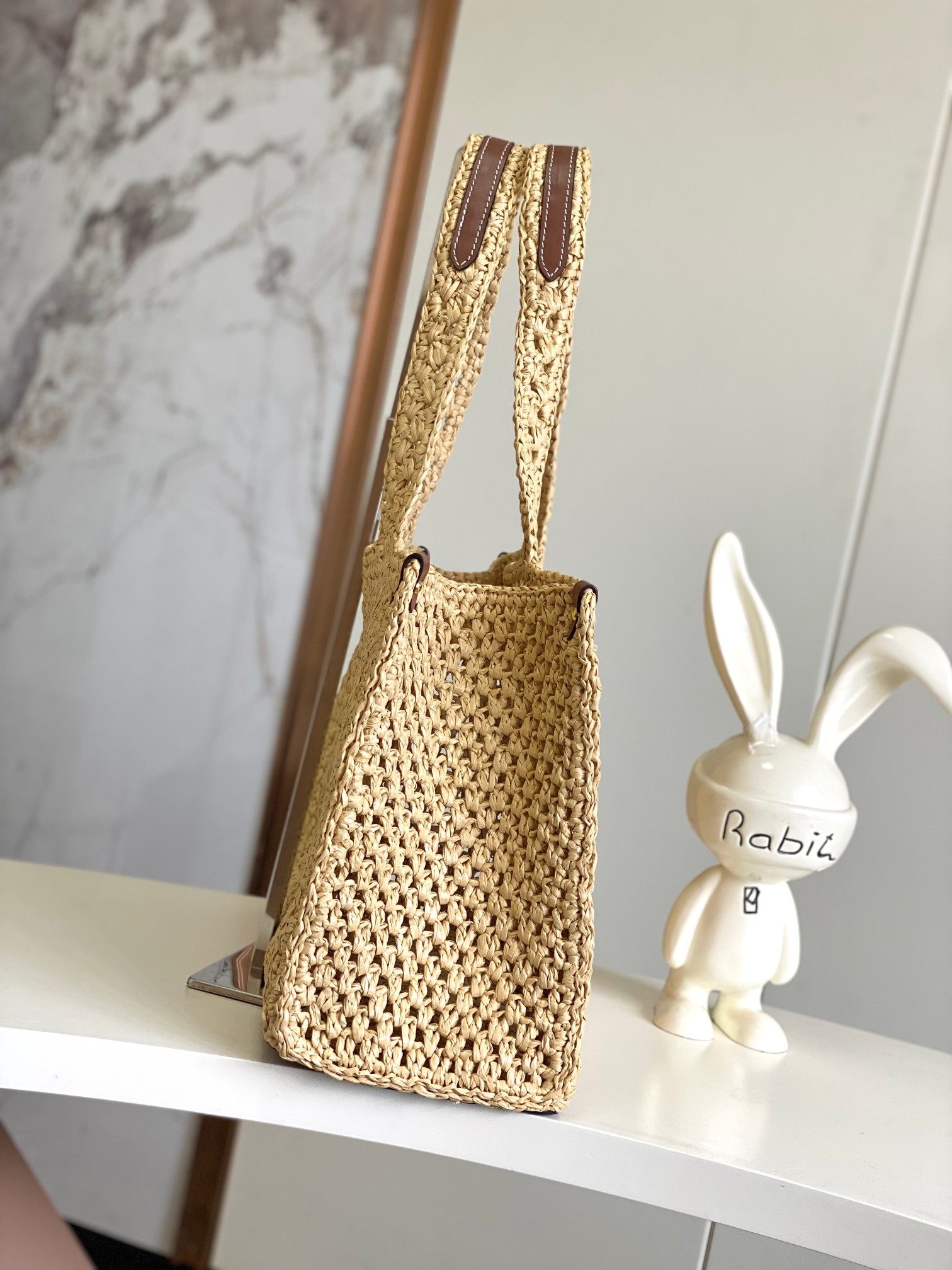 Louis Vuitton OnTheGo Medium Tote Bag in Woven Raffia - Image 2
