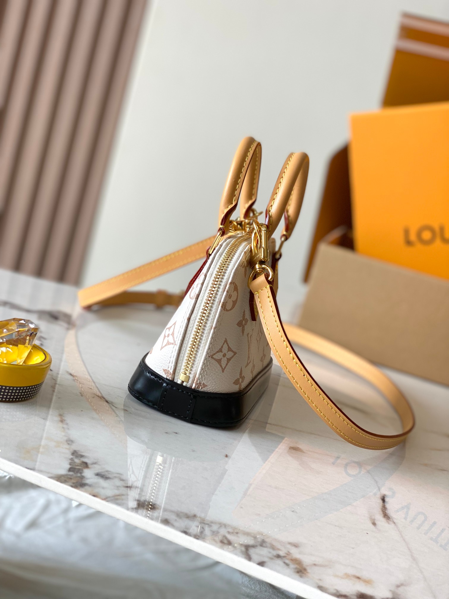 Louis Vuitton Nano Alma Handbag in Monogram Dune Canvas - Image 2
