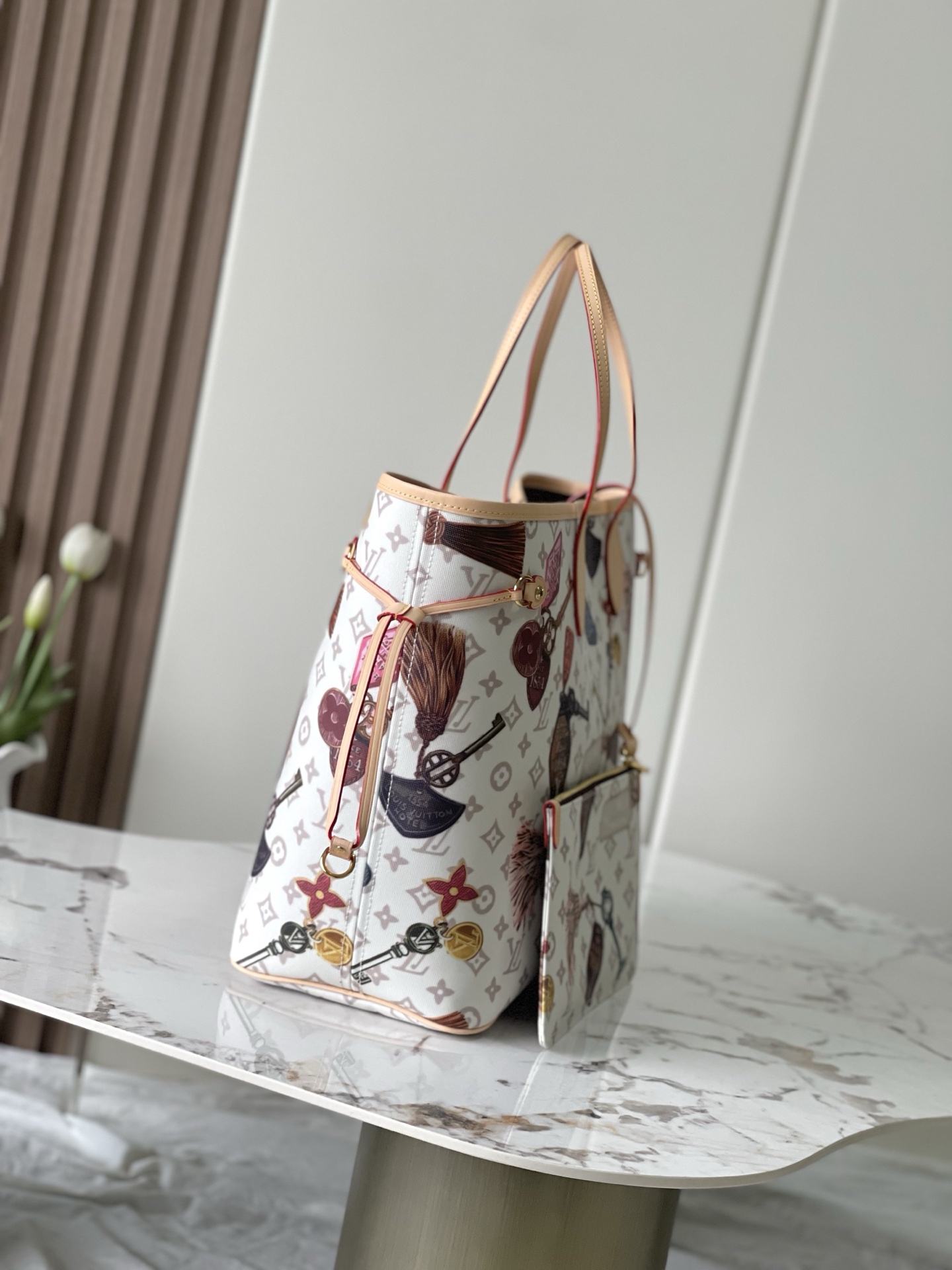 Louis Vuitton Neverfull Large Handbag M29449 in Beige Monogram Canvas - Image 2