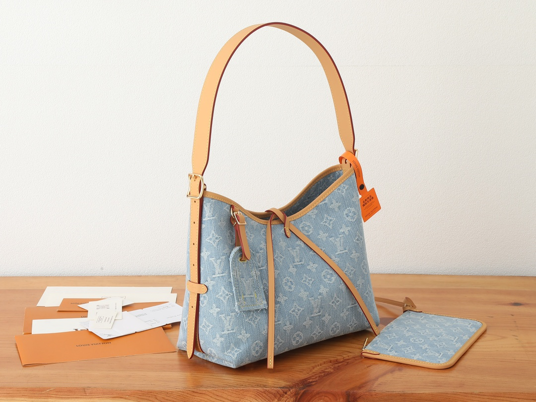 Carryall Small Handbag in Monogram Denim - Image 2