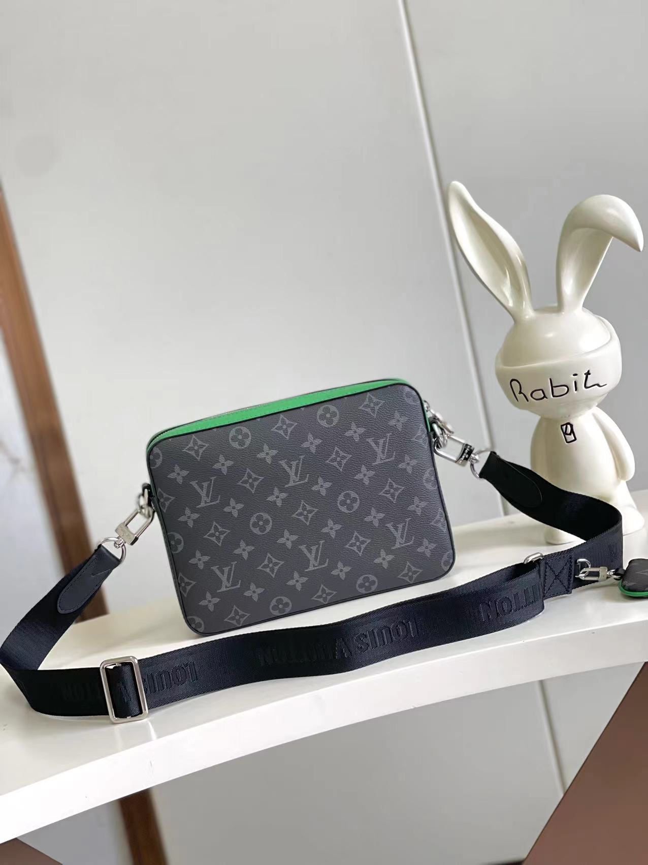 Trio Messenger Bag in Monogram Eclipse Reverse Canvas - Image 2