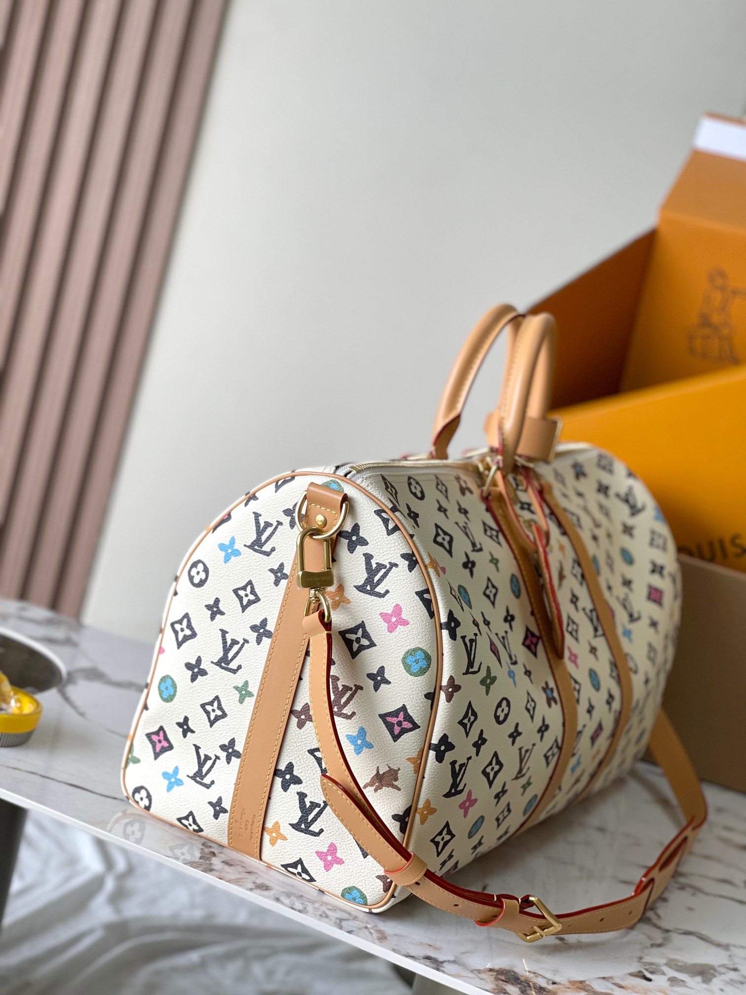 Louis Vuitton Keepall 45 Travel Bag in Damier Graphite - Image 2