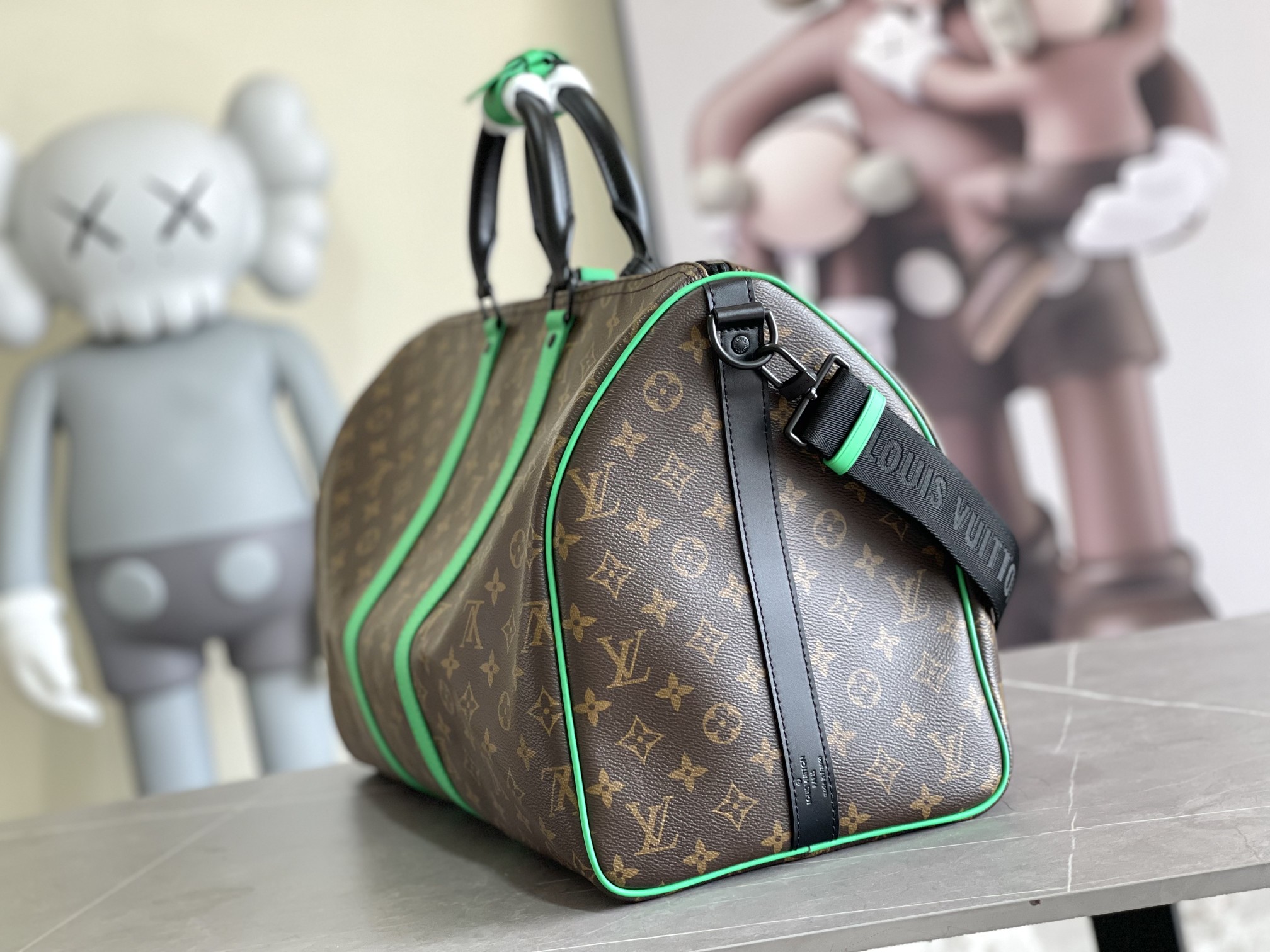 Keepall Bandoulière 50 Travel Bag in Monogram Macassar Canvas - Image 2