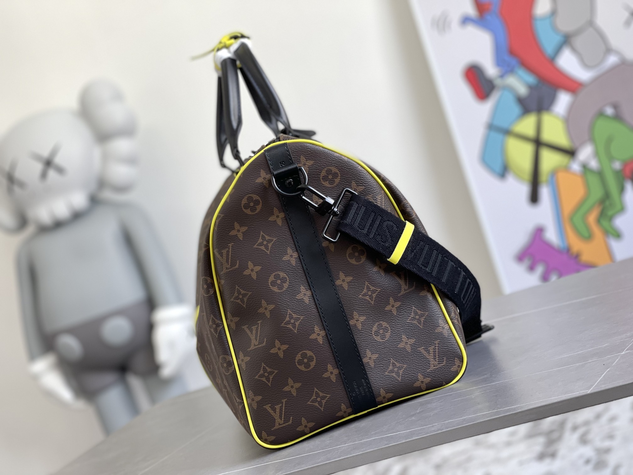 Louis Vuitton Keepall Bandoulière 50 Travel Bag in Monogram Macassar - Image 2