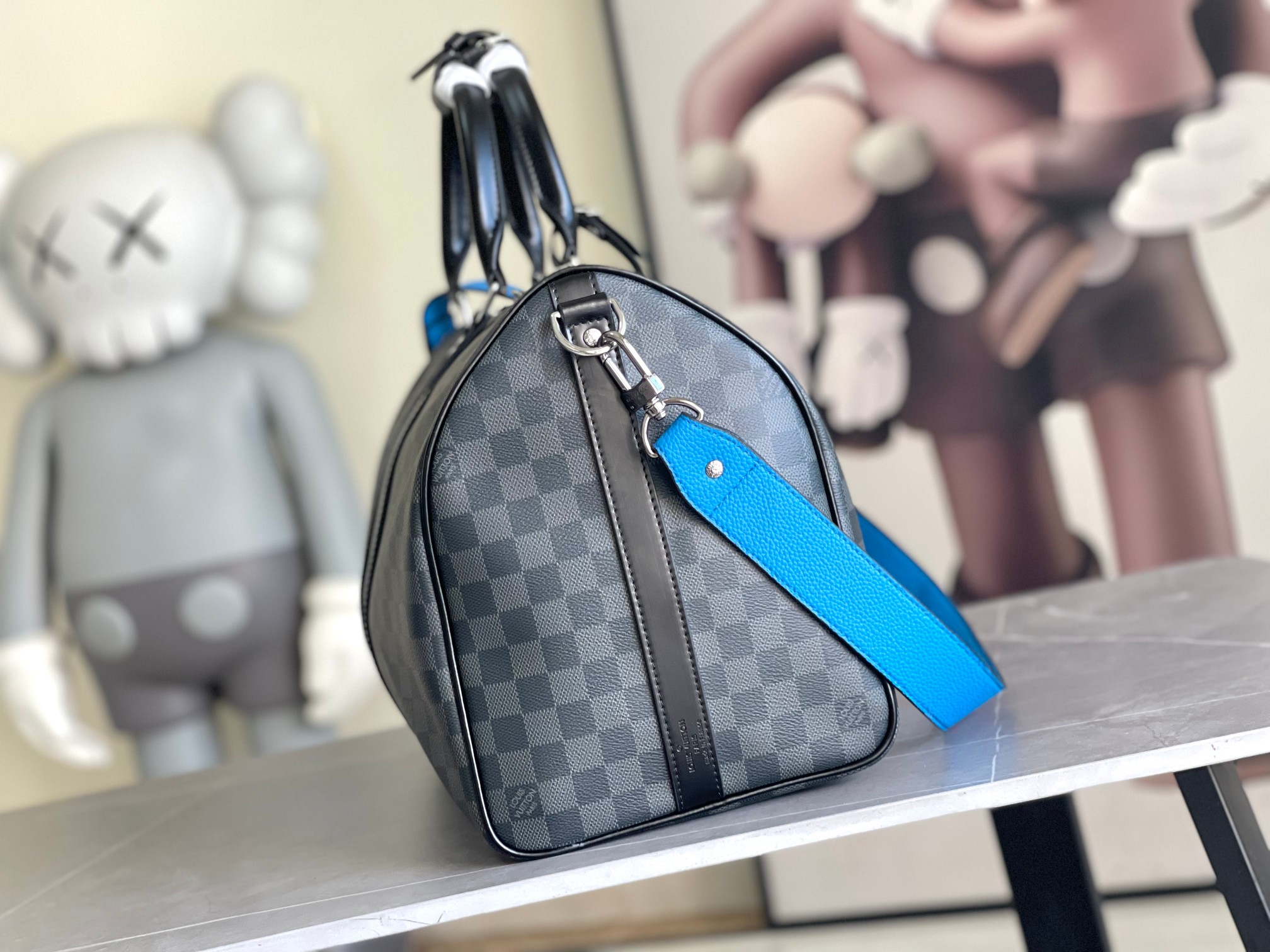 Louis Vuitton Keepall 45 Travel Bag in Monogram Eclipse Canvas - Image 2