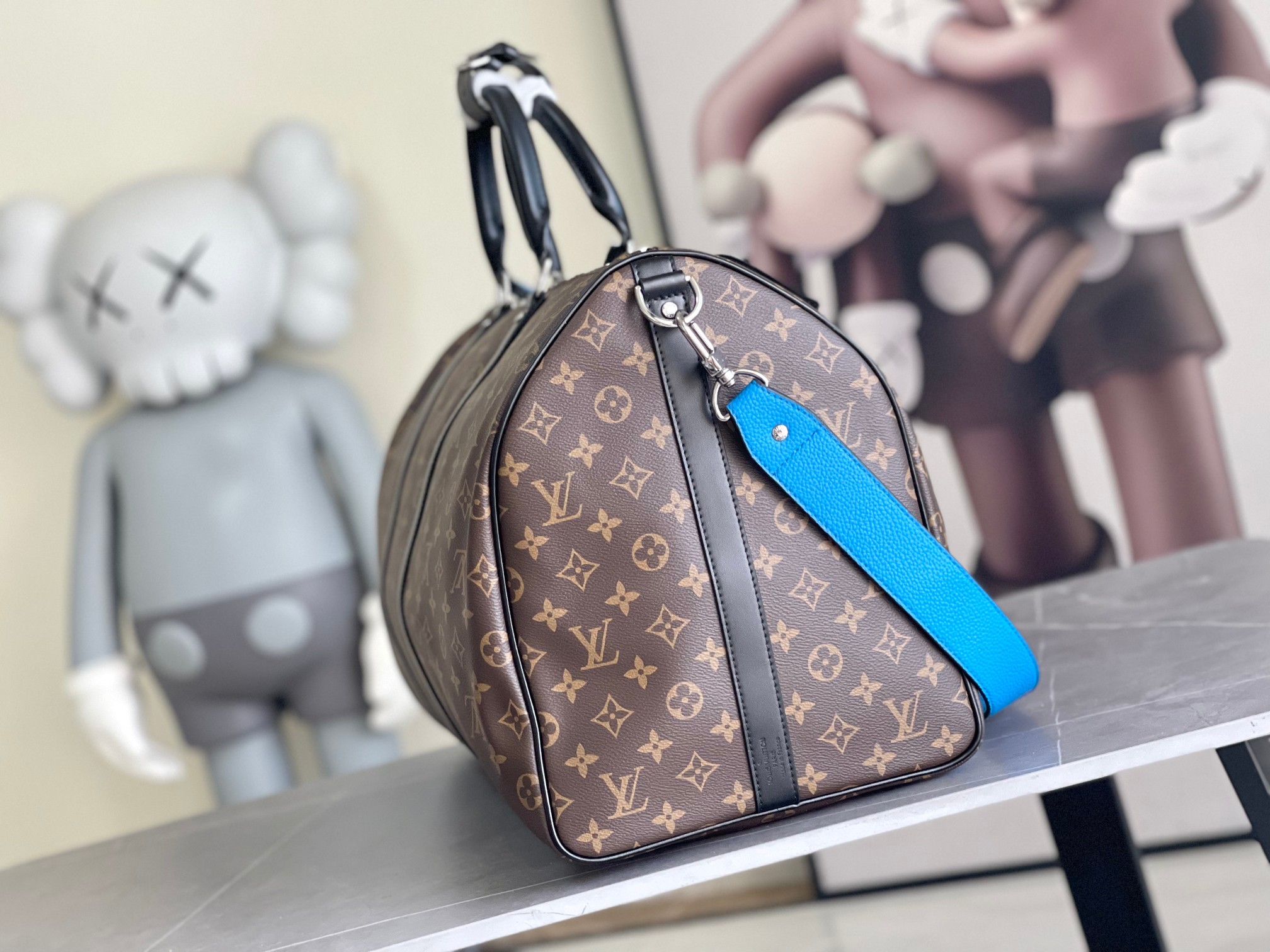 Louis Vuitton Keepall 45 Travel Bag in Monogram Eclipse Canvas - Image 2