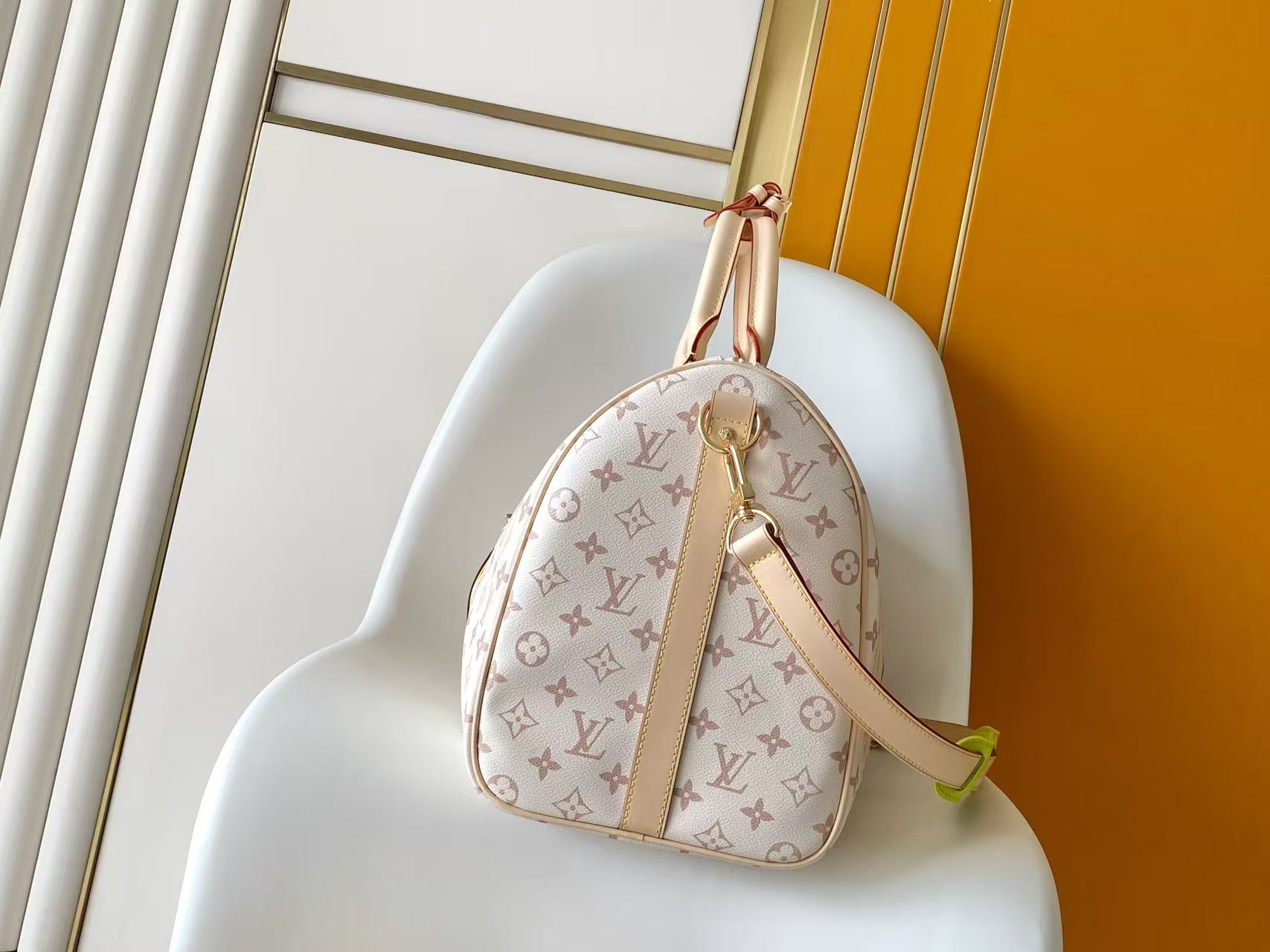 Louis Vuitton Keepall Bandoulière 45 Travel Bag in Monogram Dune - Image 2