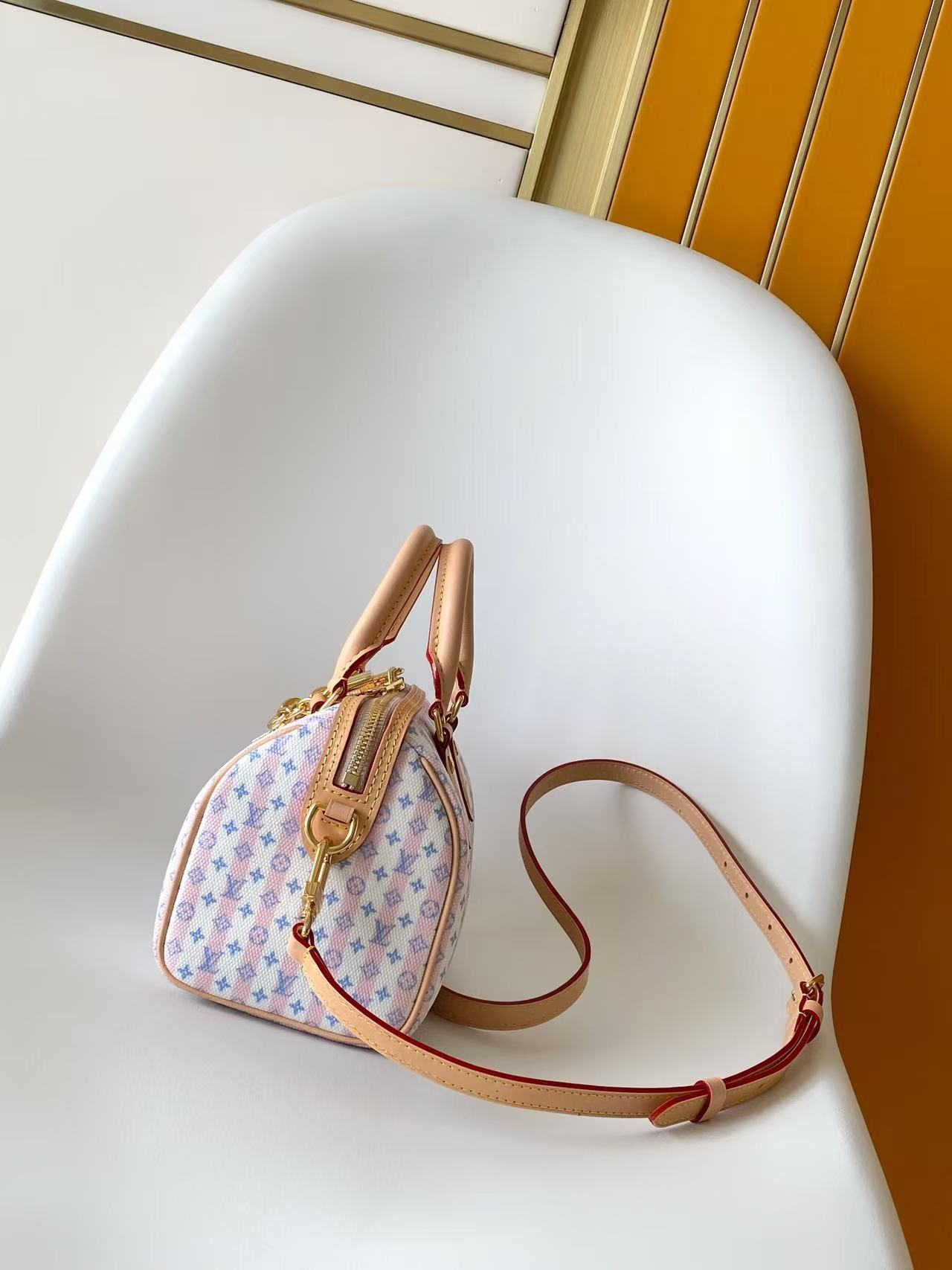 Louis Vuitton Speedy Bandoulière 20 Stamp Monogram Canvas Crossbody Bag - Image 2
