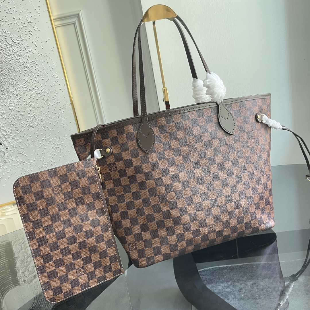 Louis Vuitton Neverfull MM Tote Bag in Damier Ebene Canvas - Image 2