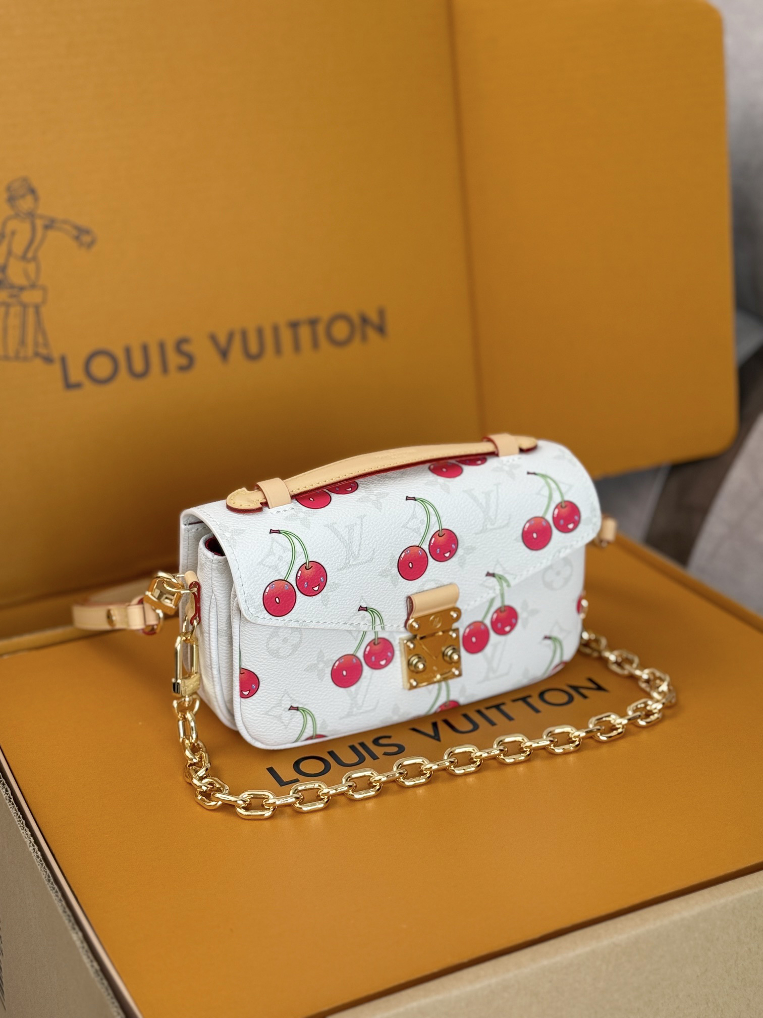 Louis Vuitton Pochette Métis East West Monogram Cherry Shoulder Bag - Image 2