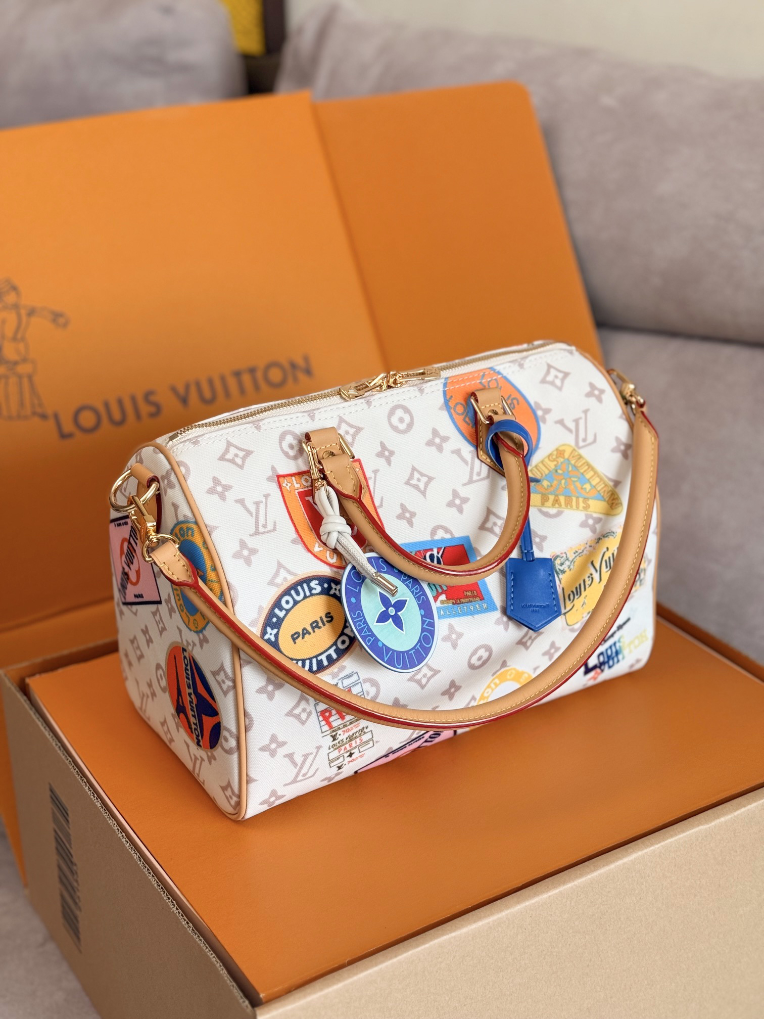 Louis Vuitton Speedy Soft 30 Handbag in Monogram Dune - Image 2
