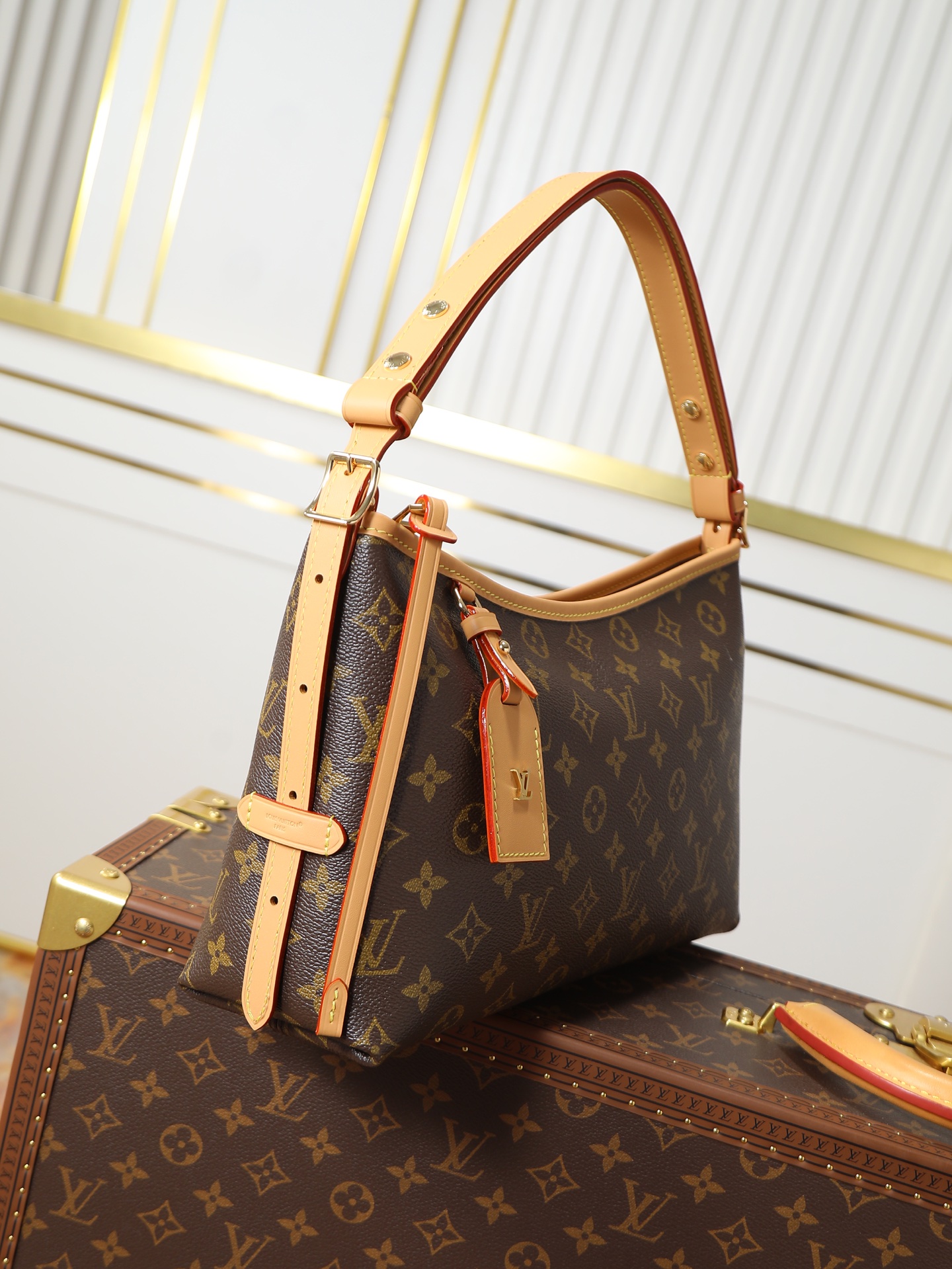 CarryAll EastWest Monogram Canvas and Leather Crossbody Bag - Image 2